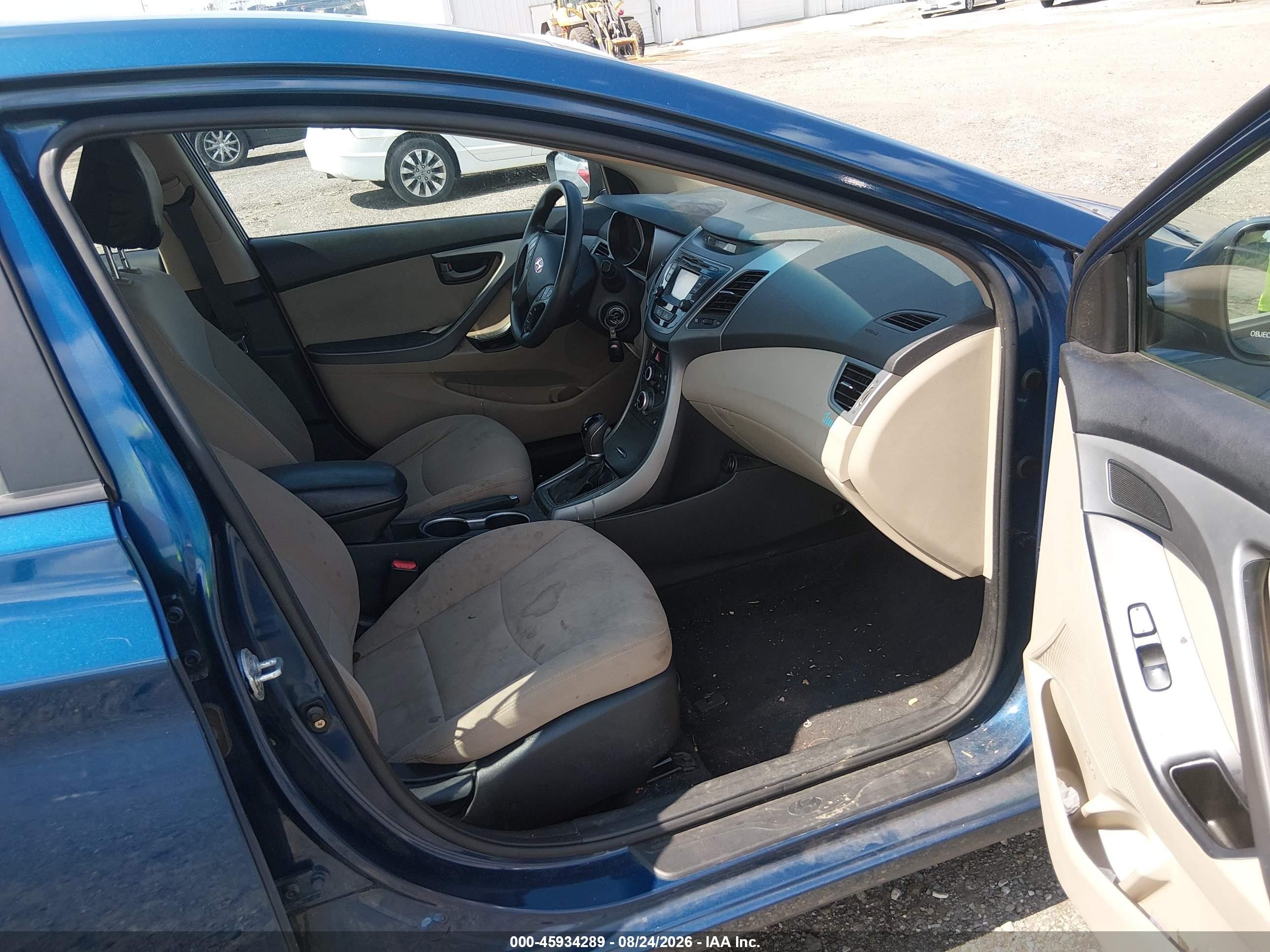 2014 Hyundai Elantra Se Синий vin: KMHDH4AE8EU178018