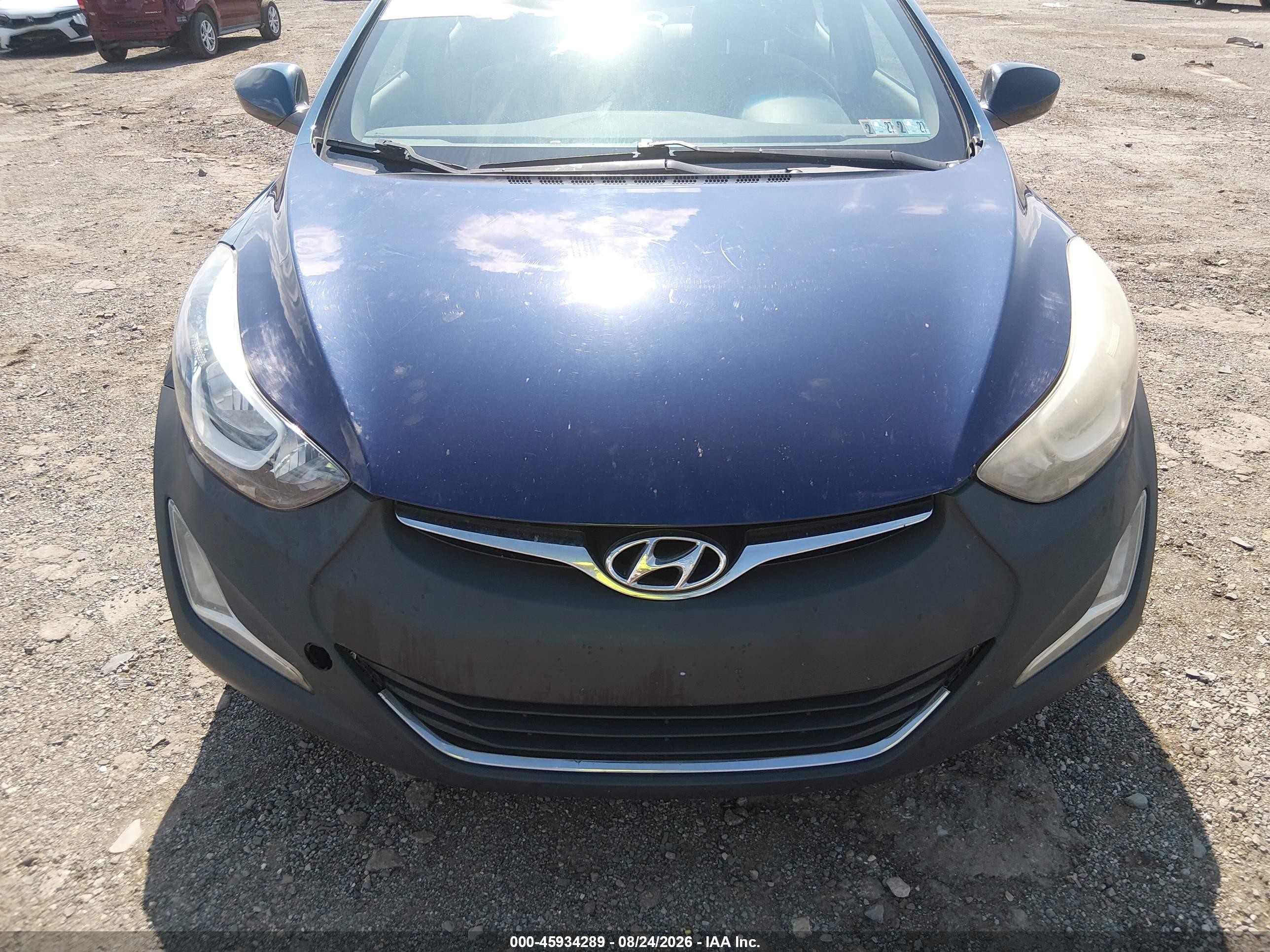 2014 Hyundai Elantra Se Синий vin: KMHDH4AE8EU178018