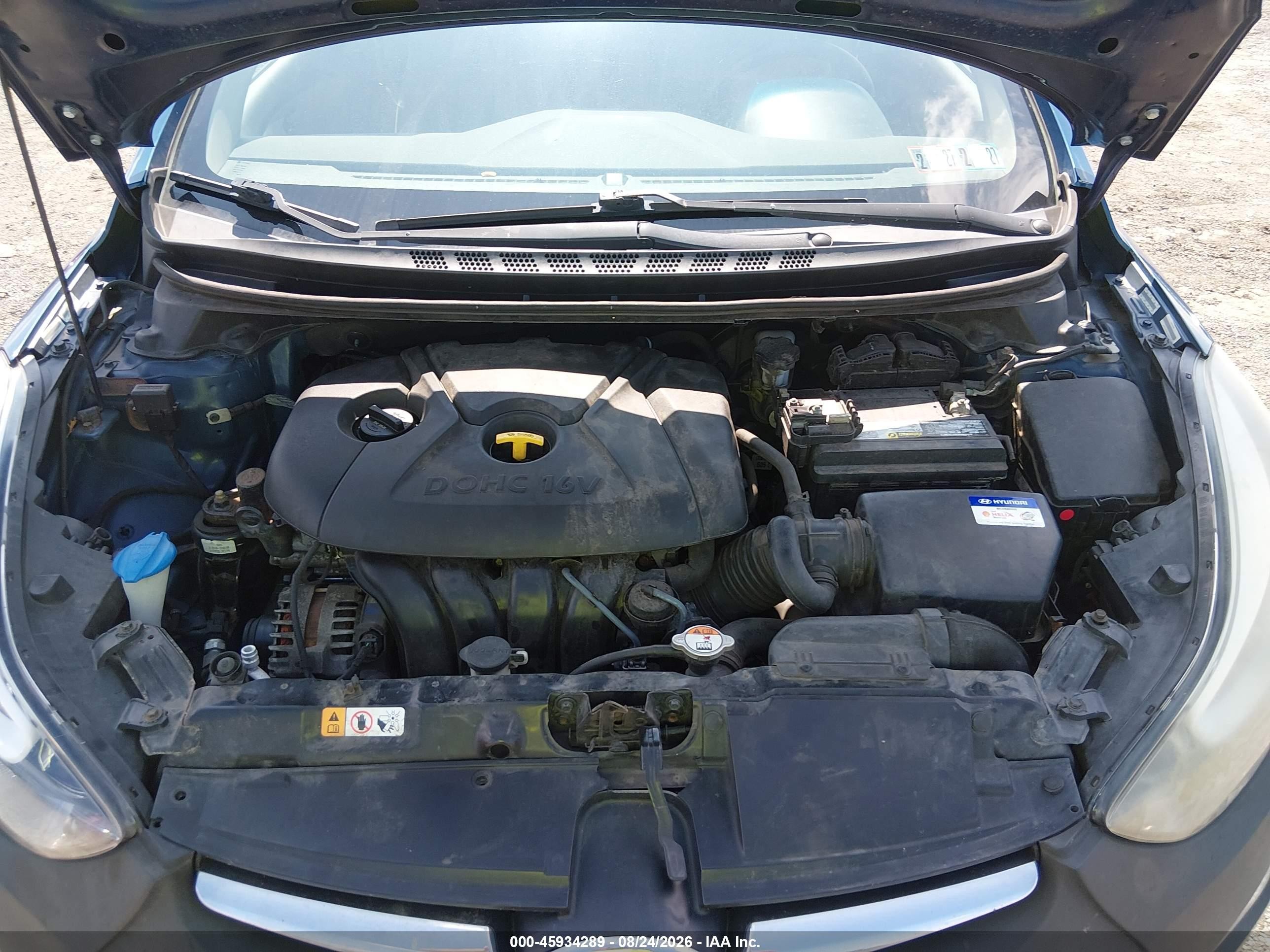 2014 Hyundai Elantra Se Синий vin: KMHDH4AE8EU178018
