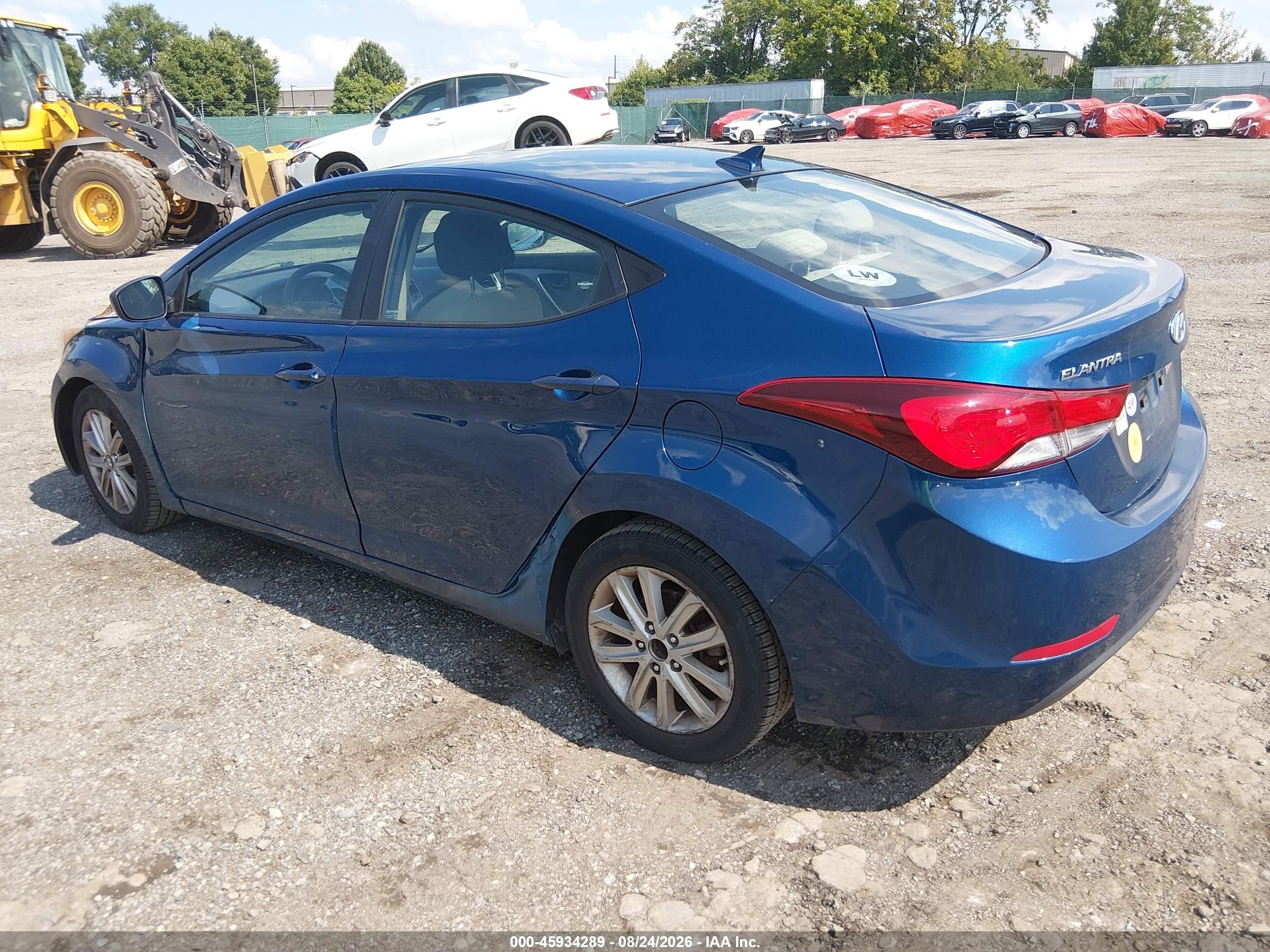 2014 Hyundai Elantra Se Синий vin: KMHDH4AE8EU178018