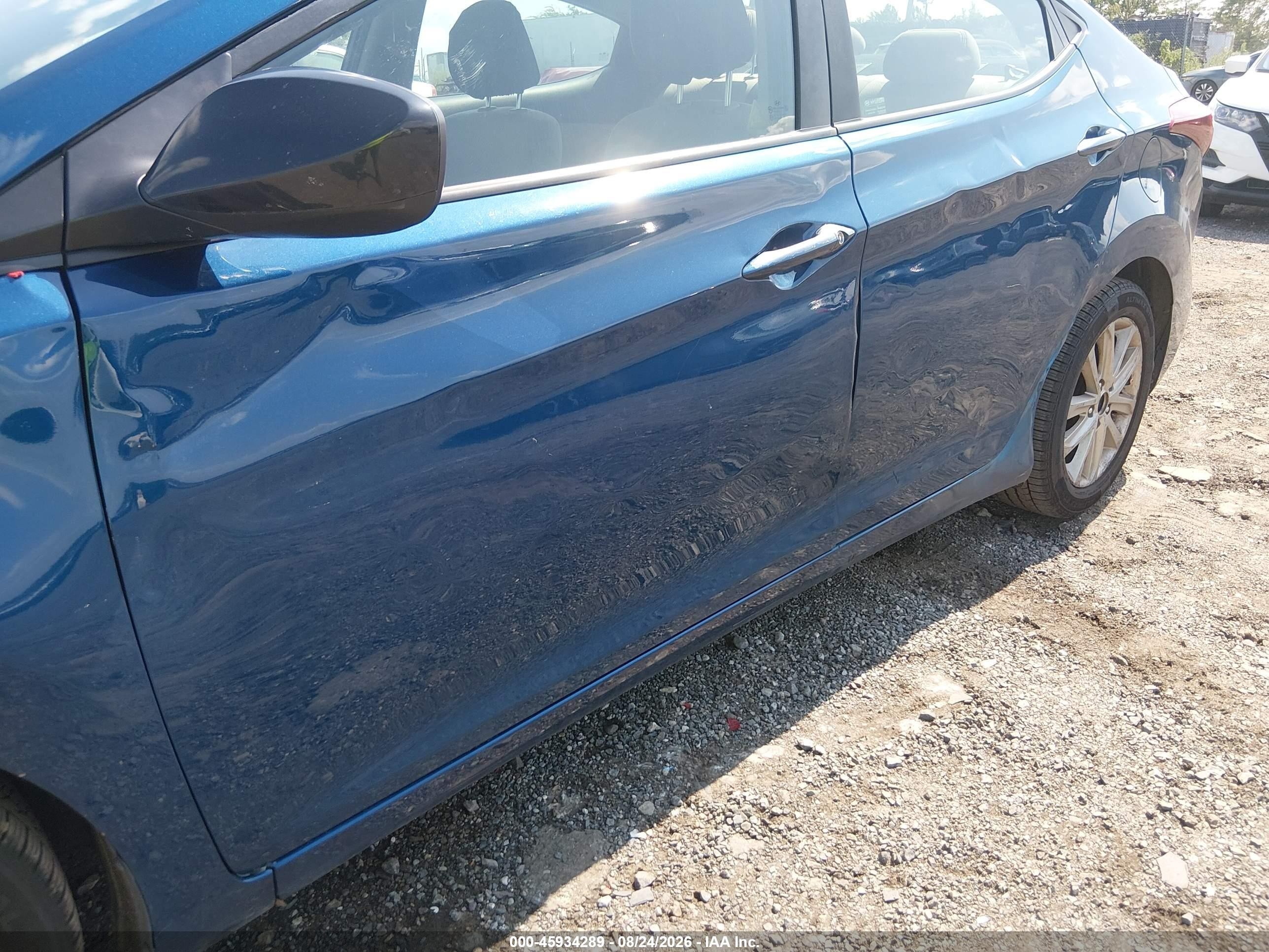 2014 Hyundai Elantra Se Синий vin: KMHDH4AE8EU178018