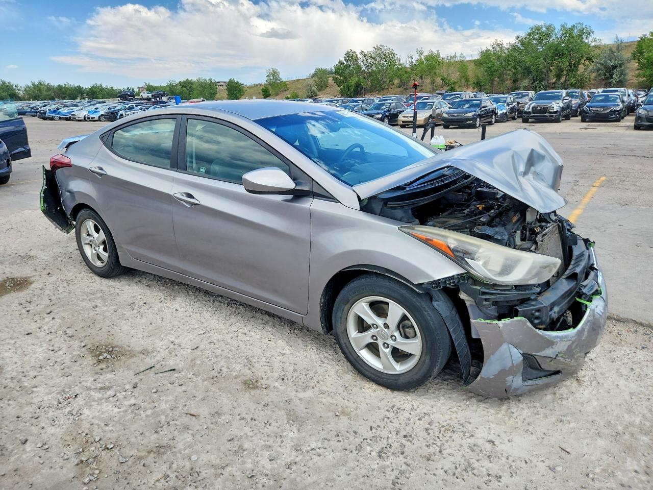 2014 Hyundai Elantra Se Silver vin: KMHDH4AE8EU200664