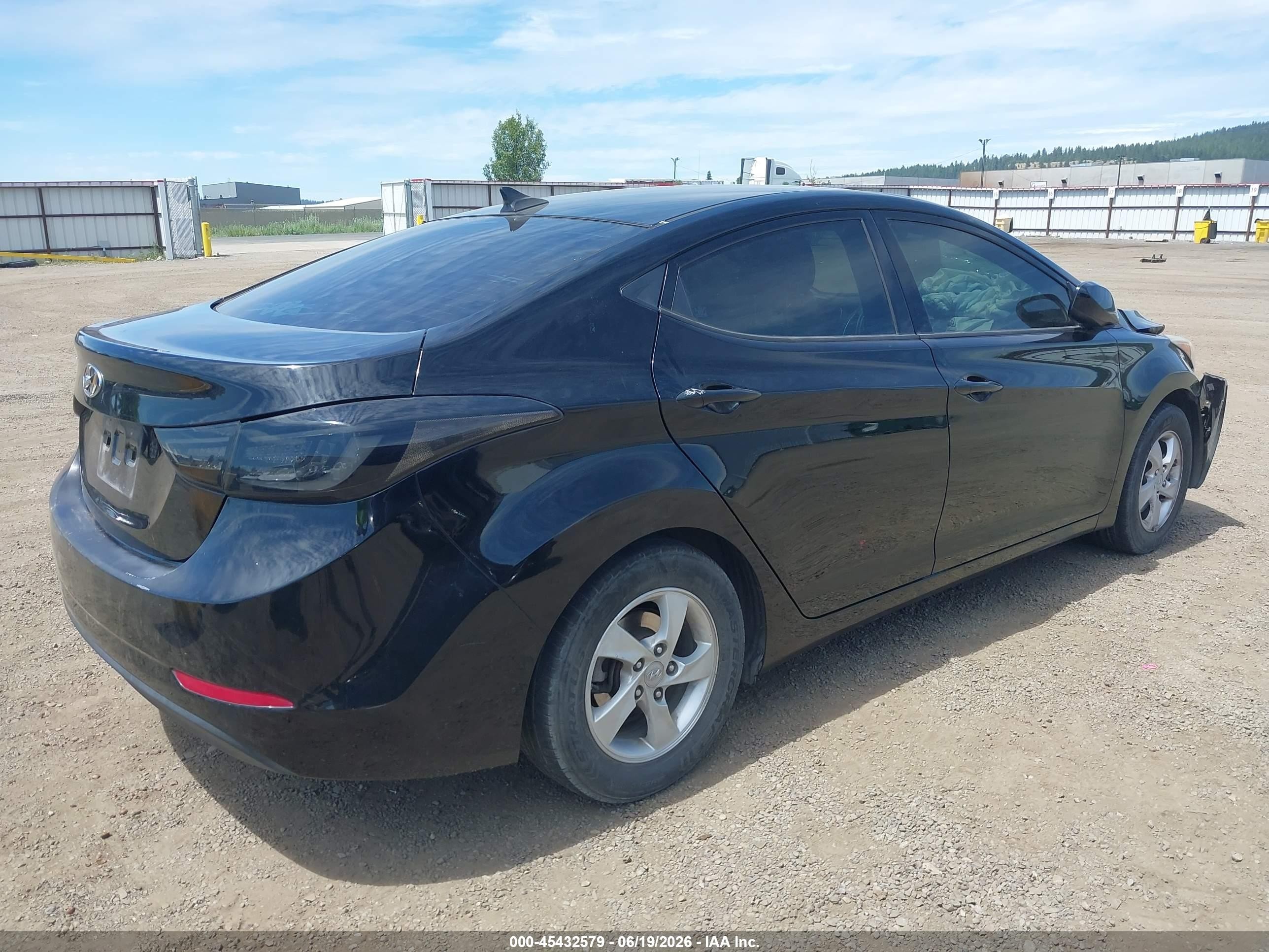 2014 Hyundai Elantra Se Black vin: KMHDH4AE8EU208733