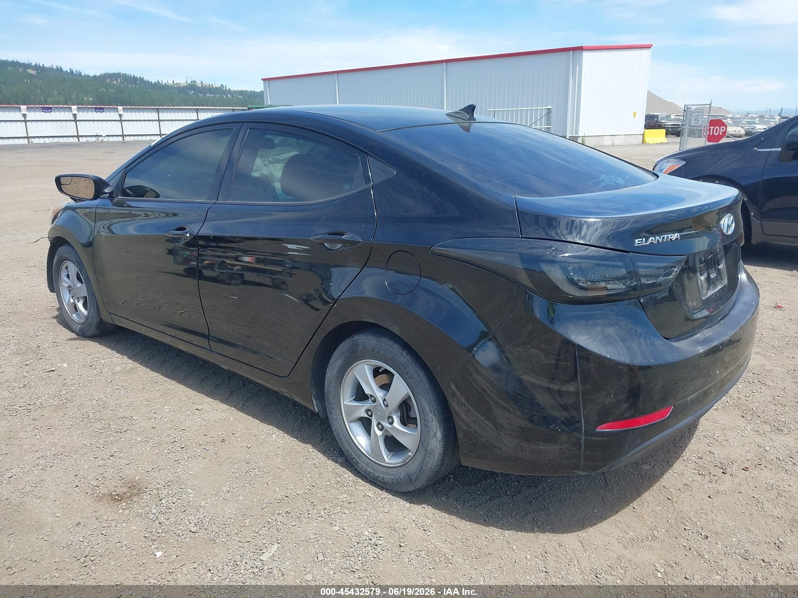 2014 Hyundai Elantra Se Black vin: KMHDH4AE8EU208733