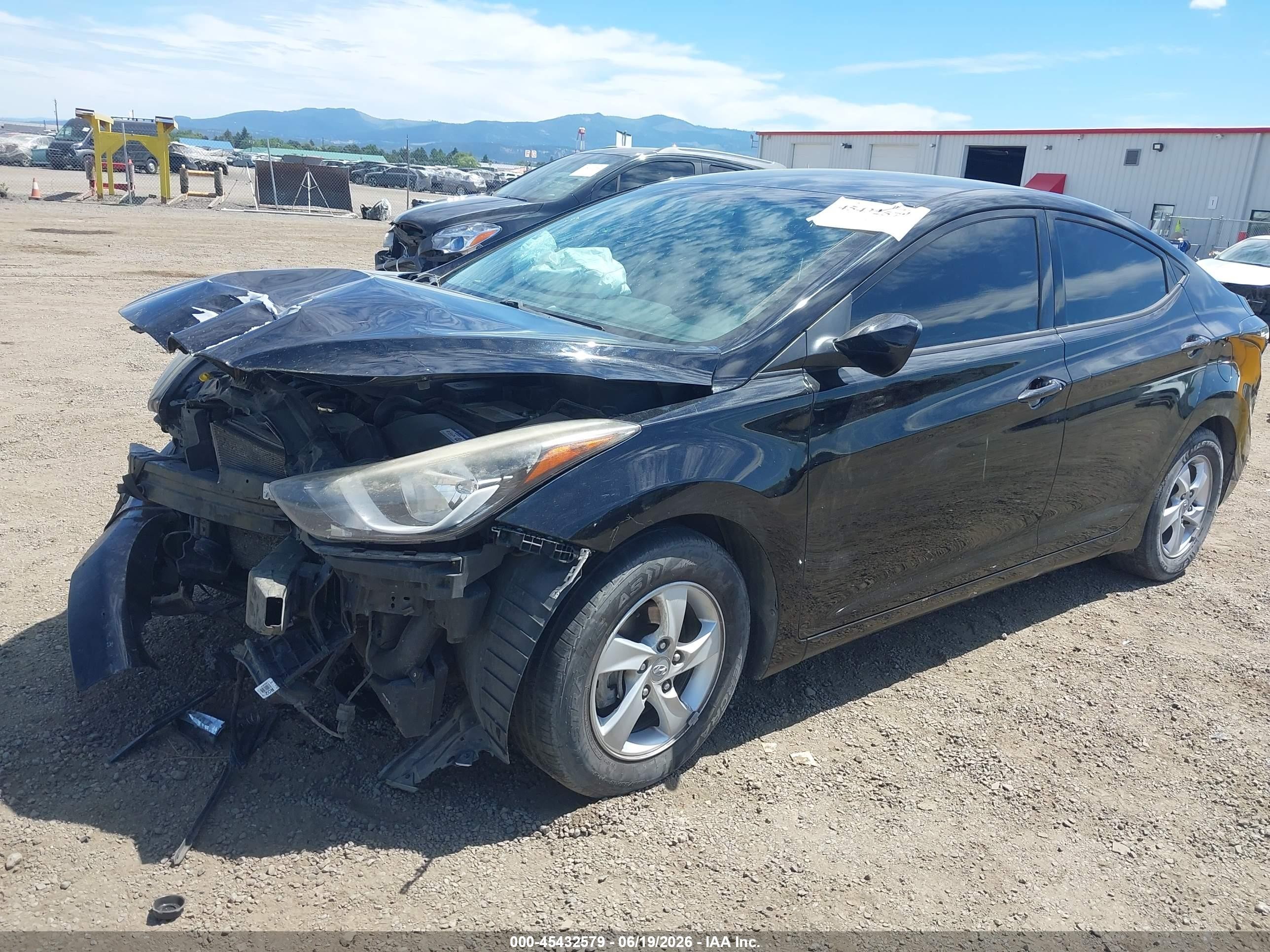 2014 Hyundai Elantra Se Black vin: KMHDH4AE8EU208733