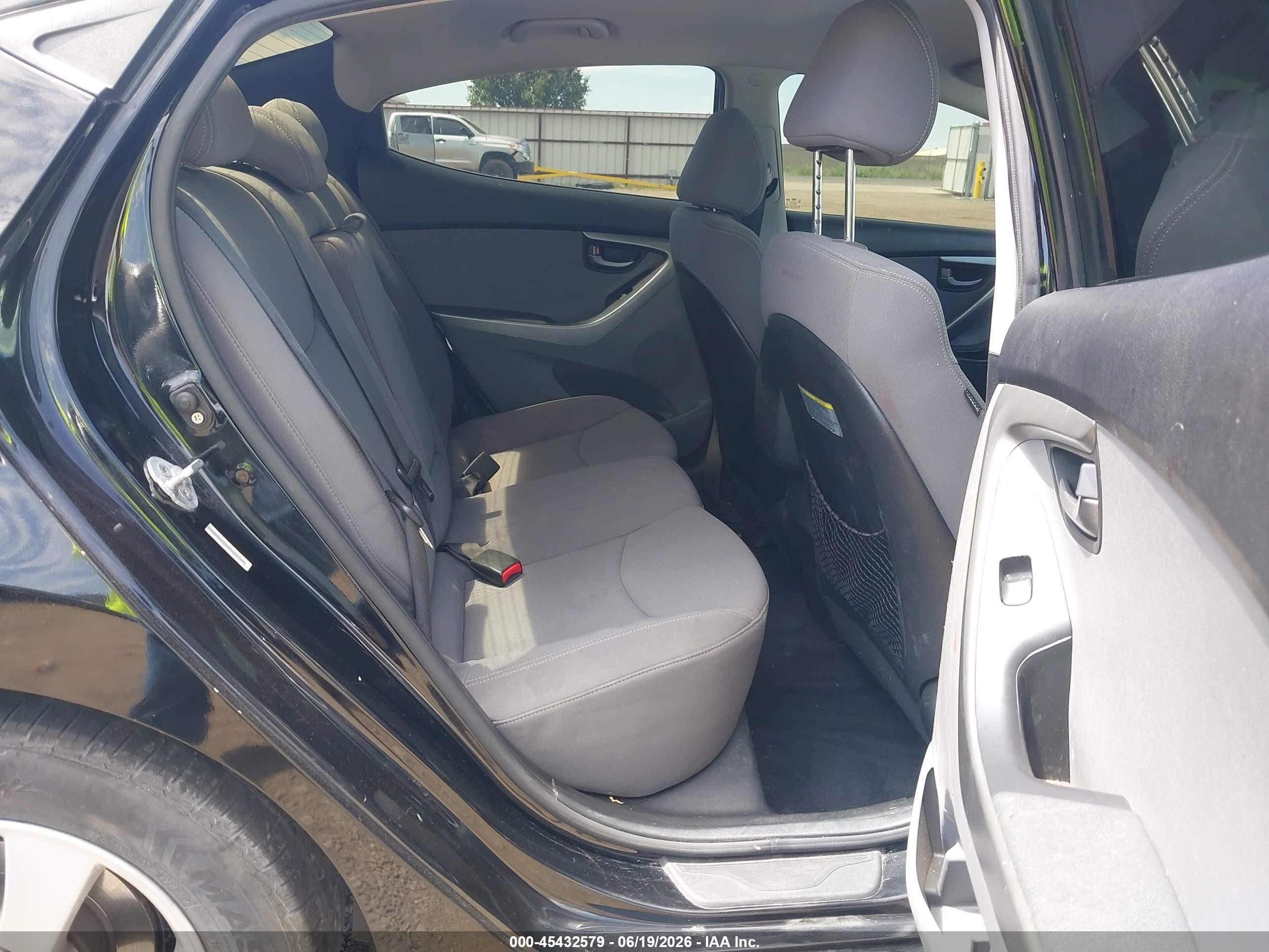 2014 Hyundai Elantra Se Black vin: KMHDH4AE8EU208733