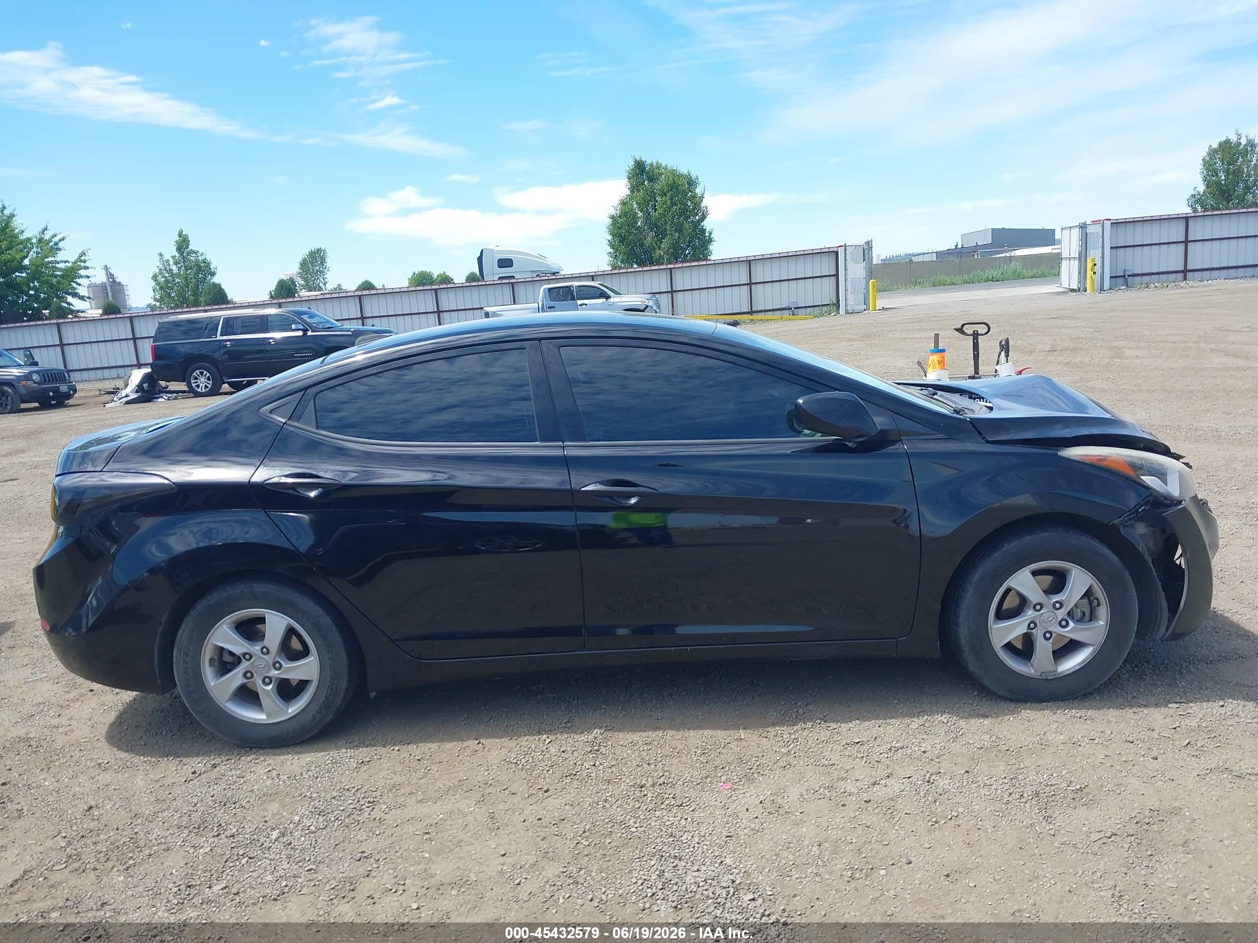 2014 Hyundai Elantra Se Black vin: KMHDH4AE8EU208733
