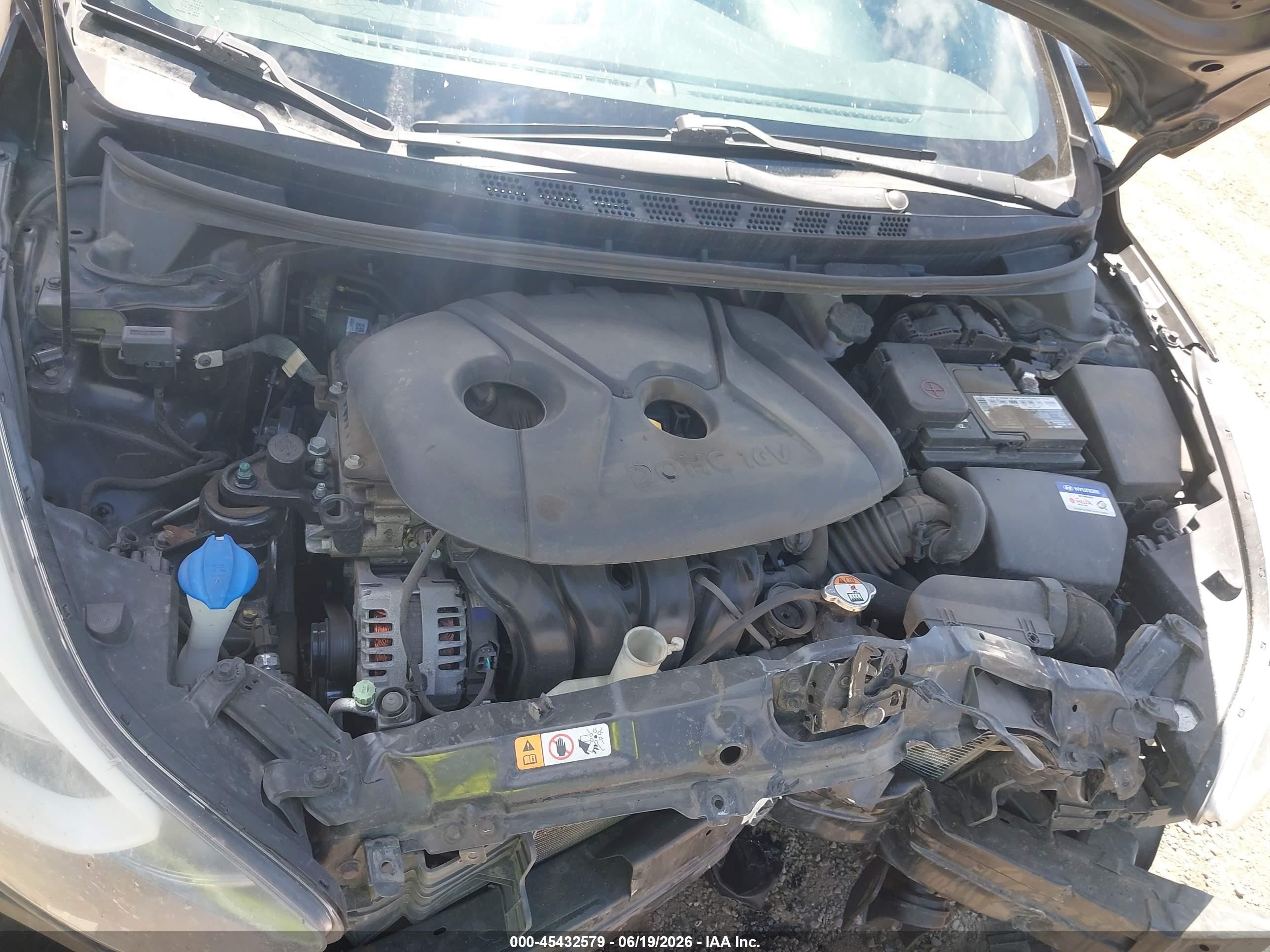 2014 Hyundai Elantra Se Black vin: KMHDH4AE8EU208733