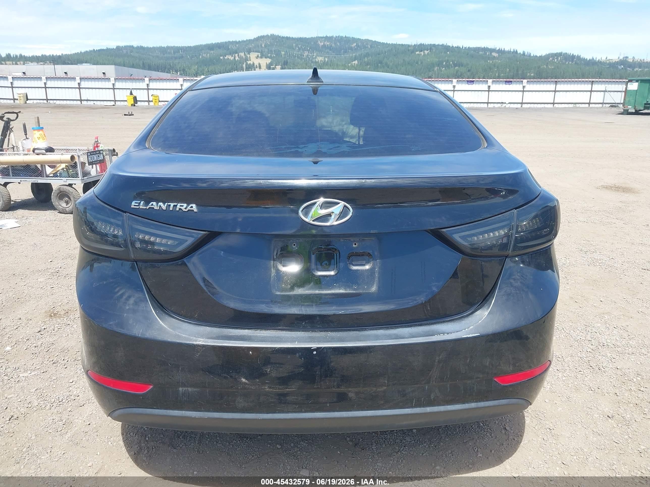 2014 Hyundai Elantra Se Black vin: KMHDH4AE8EU208733