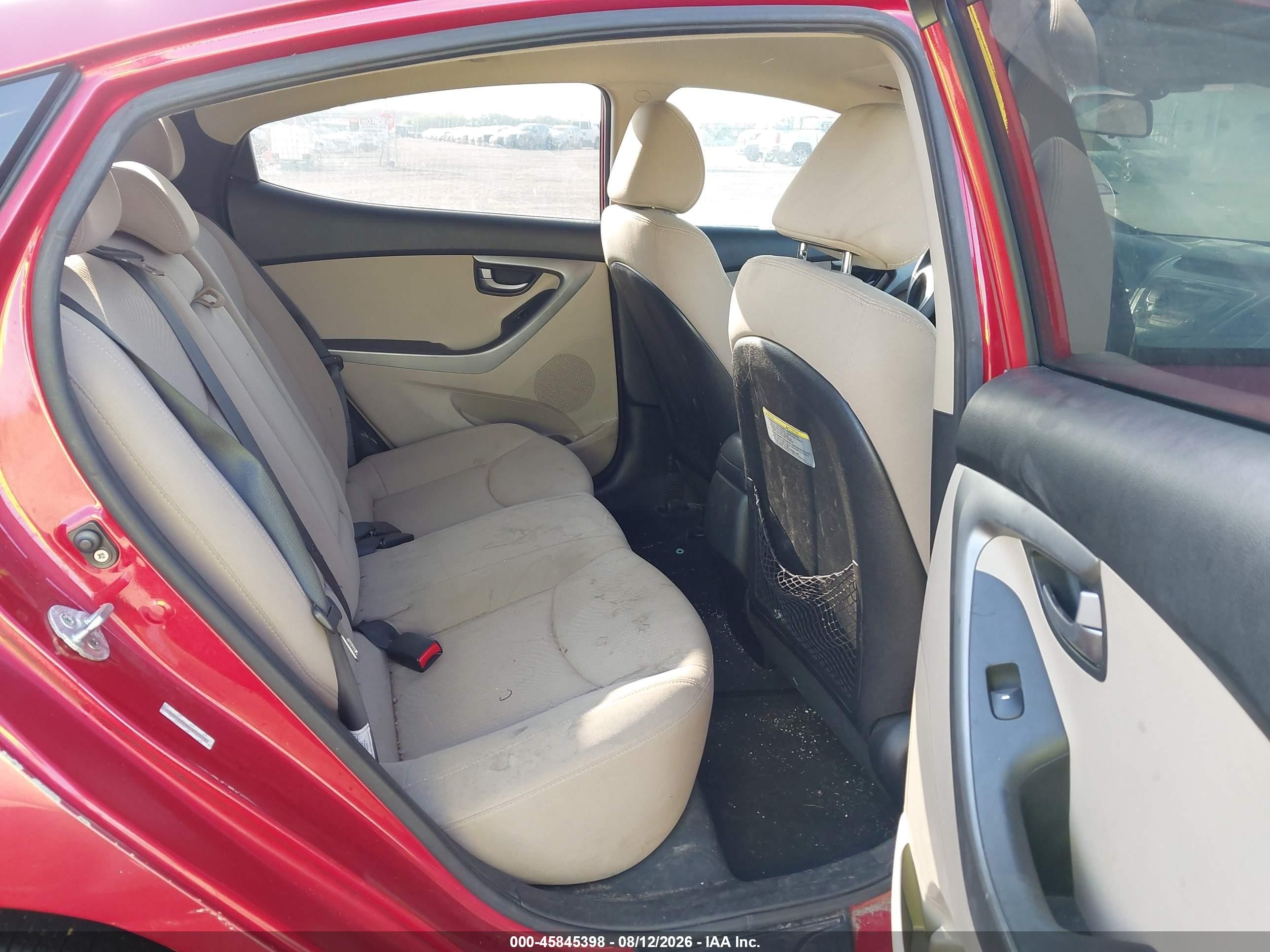 2014 Hyundai Elantra Se Red vin: KMHDH4AE8EU212328