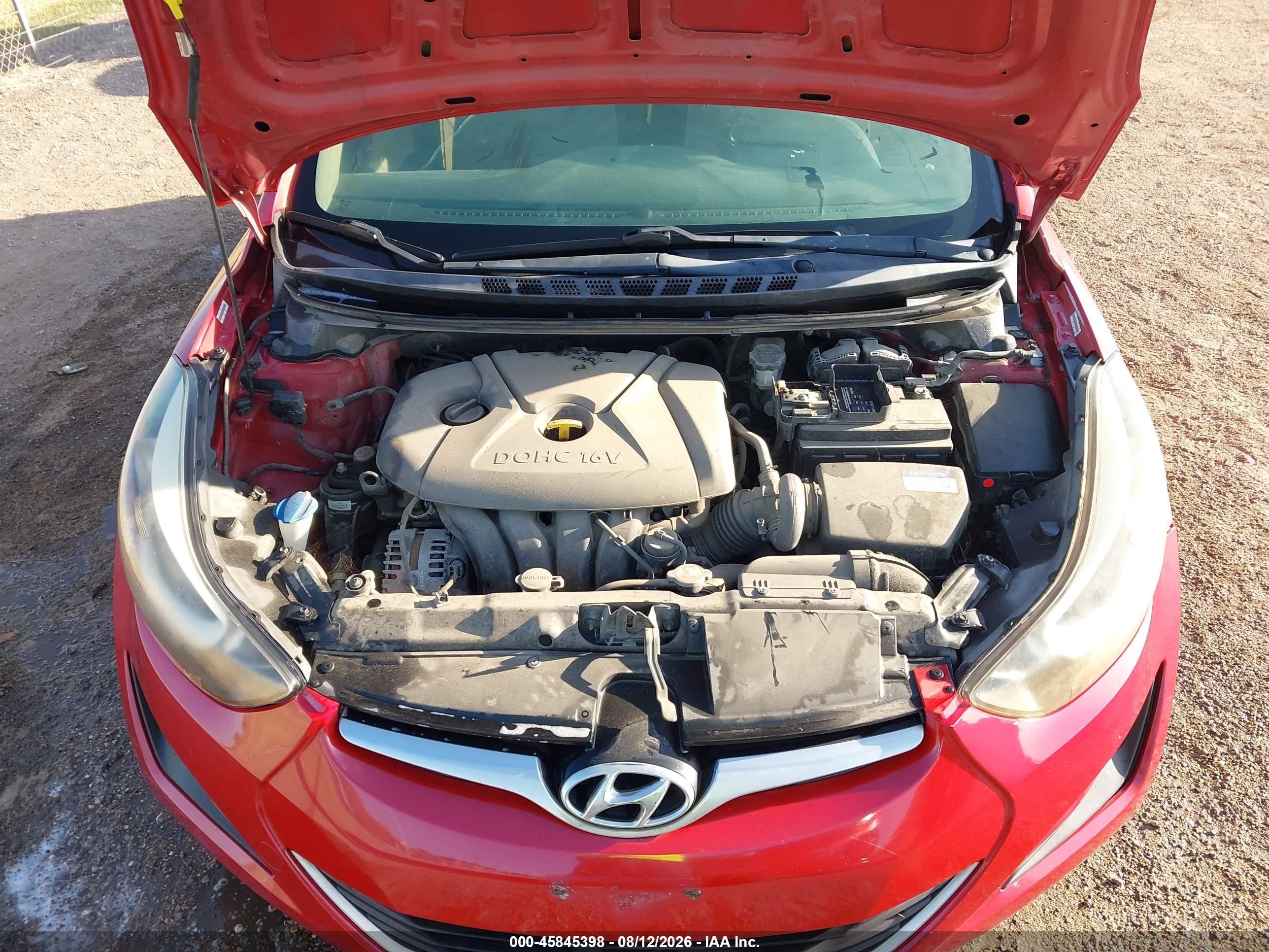 2014 Hyundai Elantra Se Red vin: KMHDH4AE8EU212328