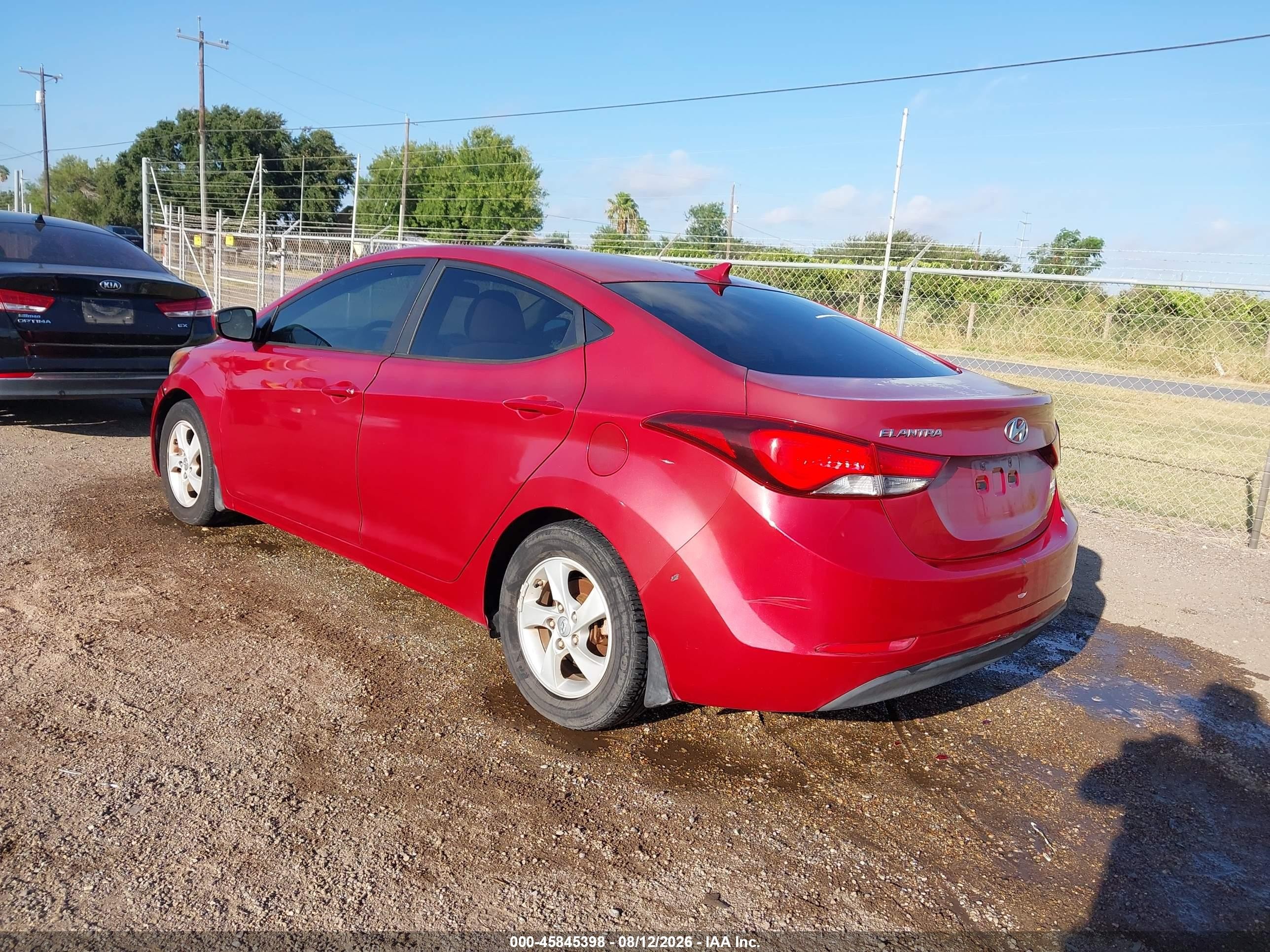 2014 Hyundai Elantra Se Red vin: KMHDH4AE8EU212328