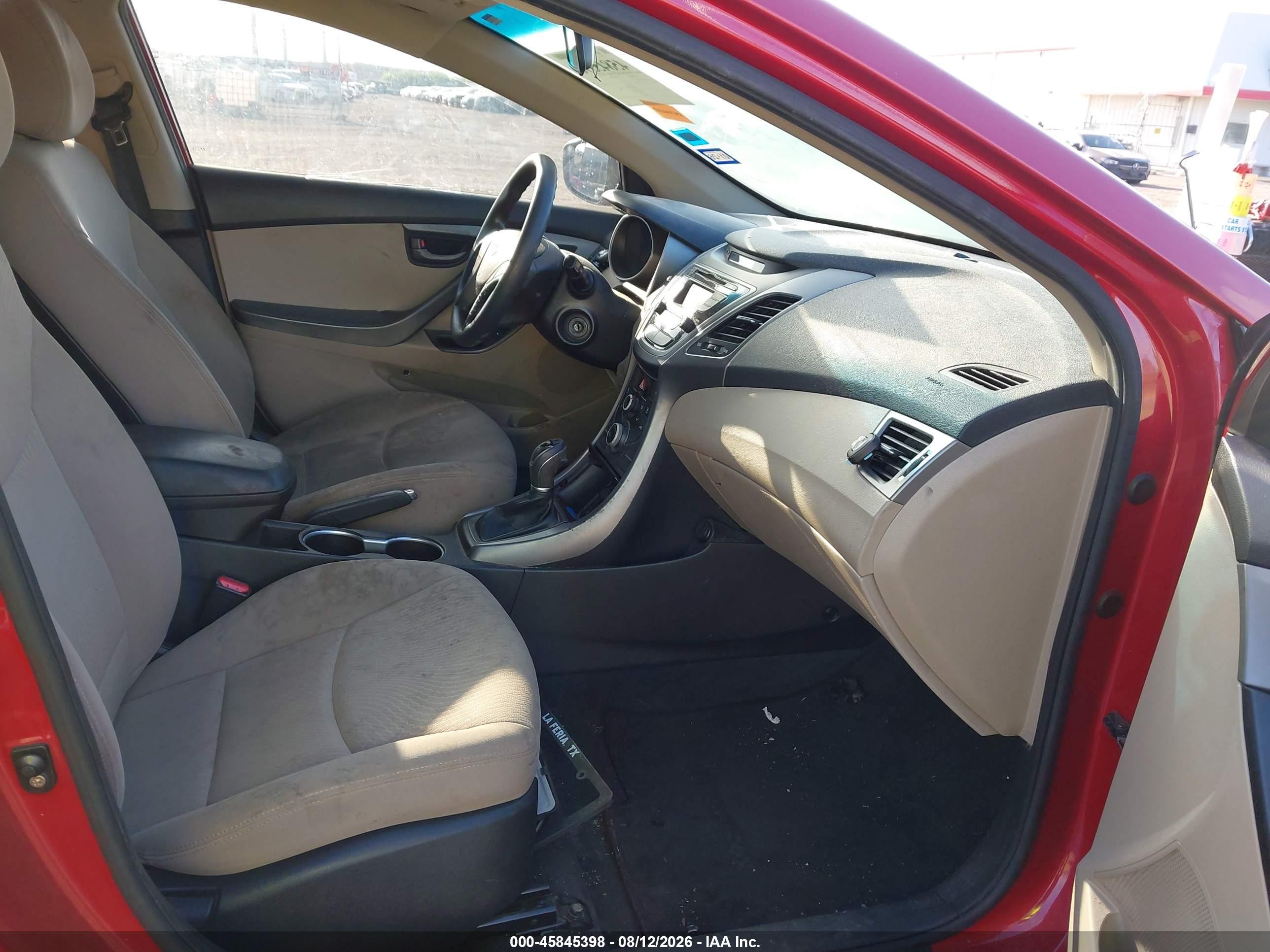 2014 Hyundai Elantra Se Red vin: KMHDH4AE8EU212328