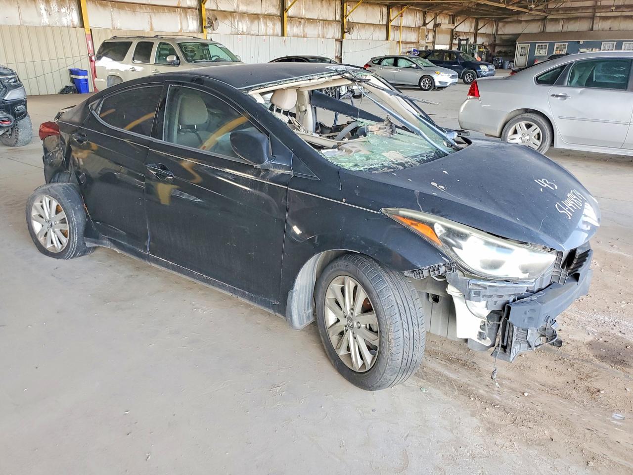 2015 Hyundai Elantra Se Черный vin: KMHDH4AE8FU232211