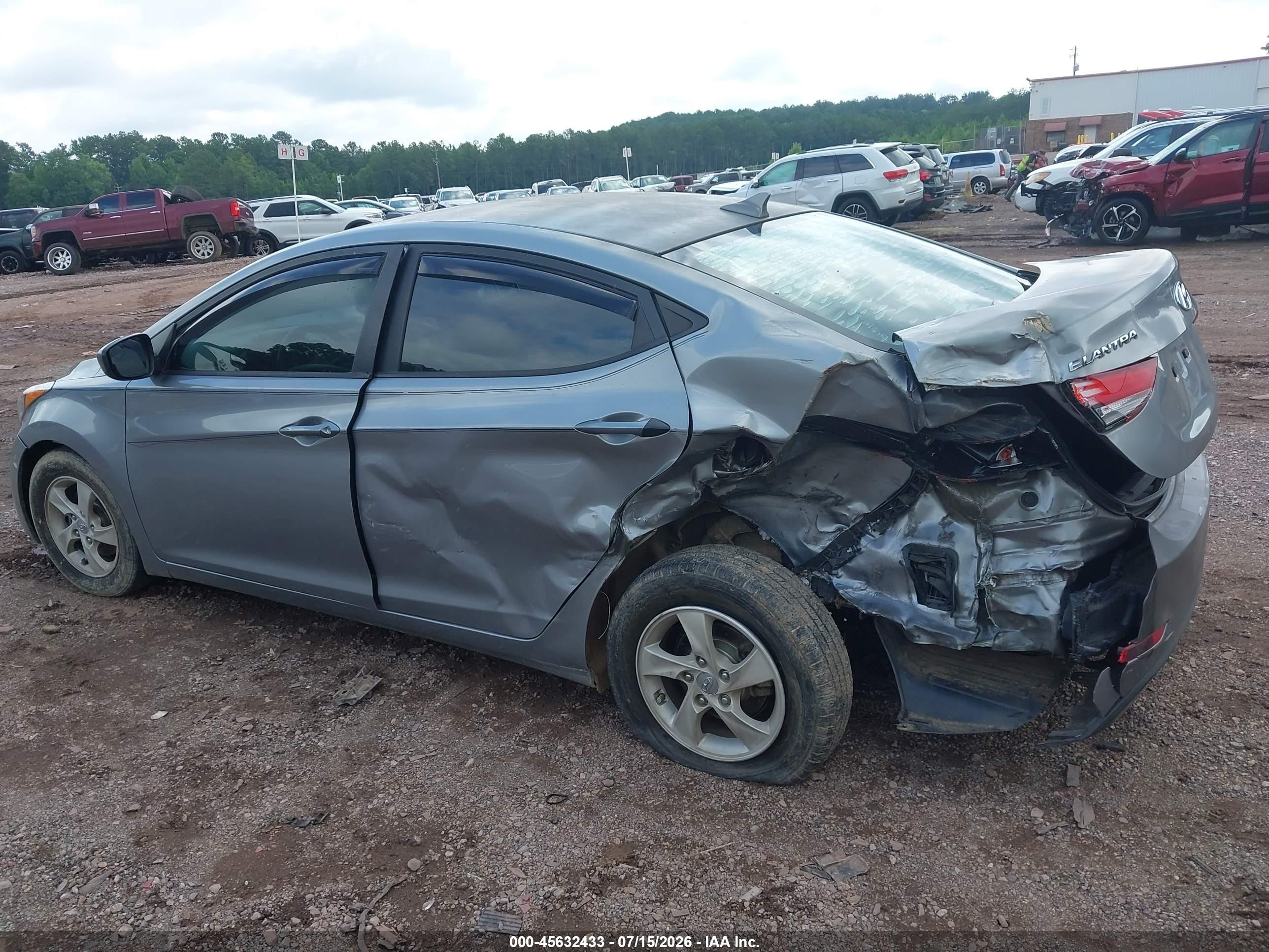 2015 Hyundai Elantra Se Gray vin: KMHDH4AE8FU252667