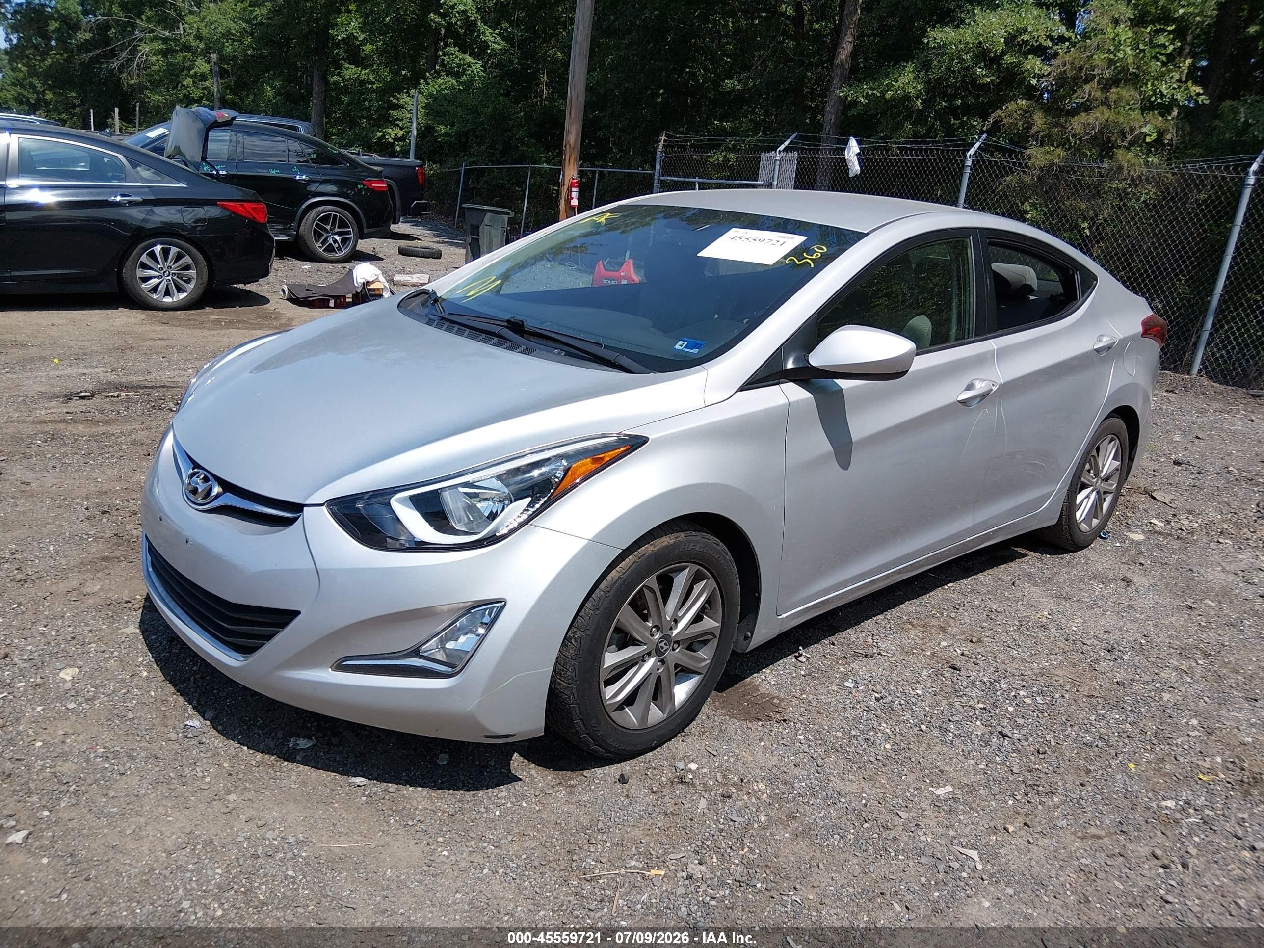 2015 Hyundai Elantra Se Серебряный vin: KMHDH4AE8FU260770