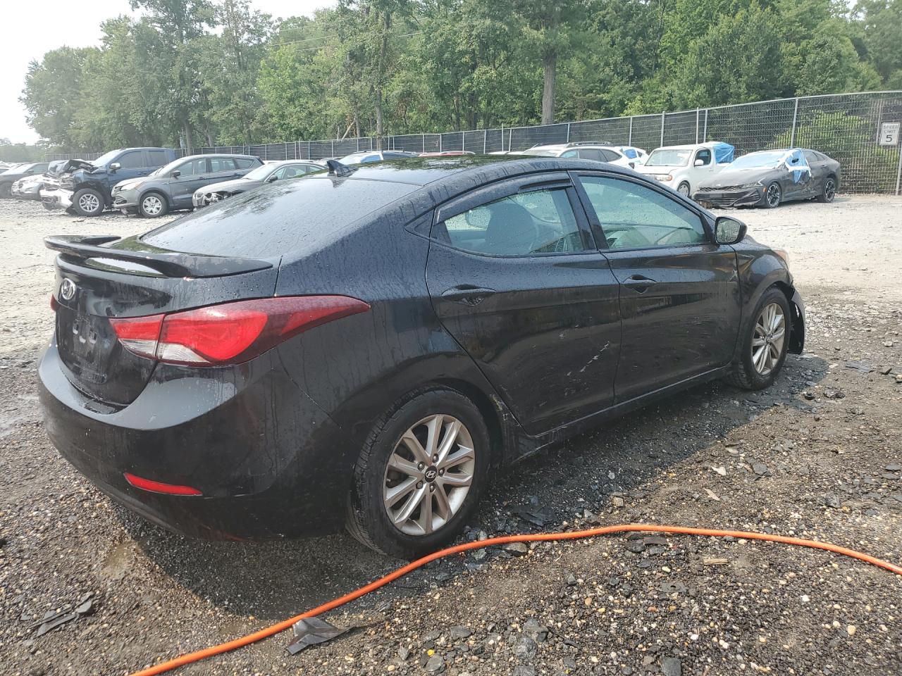 2015 Hyundai Elantra Se Black vin: KMHDH4AE8FU306999 Damage: Right Qtr Panel, Dent(S) W/ Paint Dmg, 4 To 5 Inches