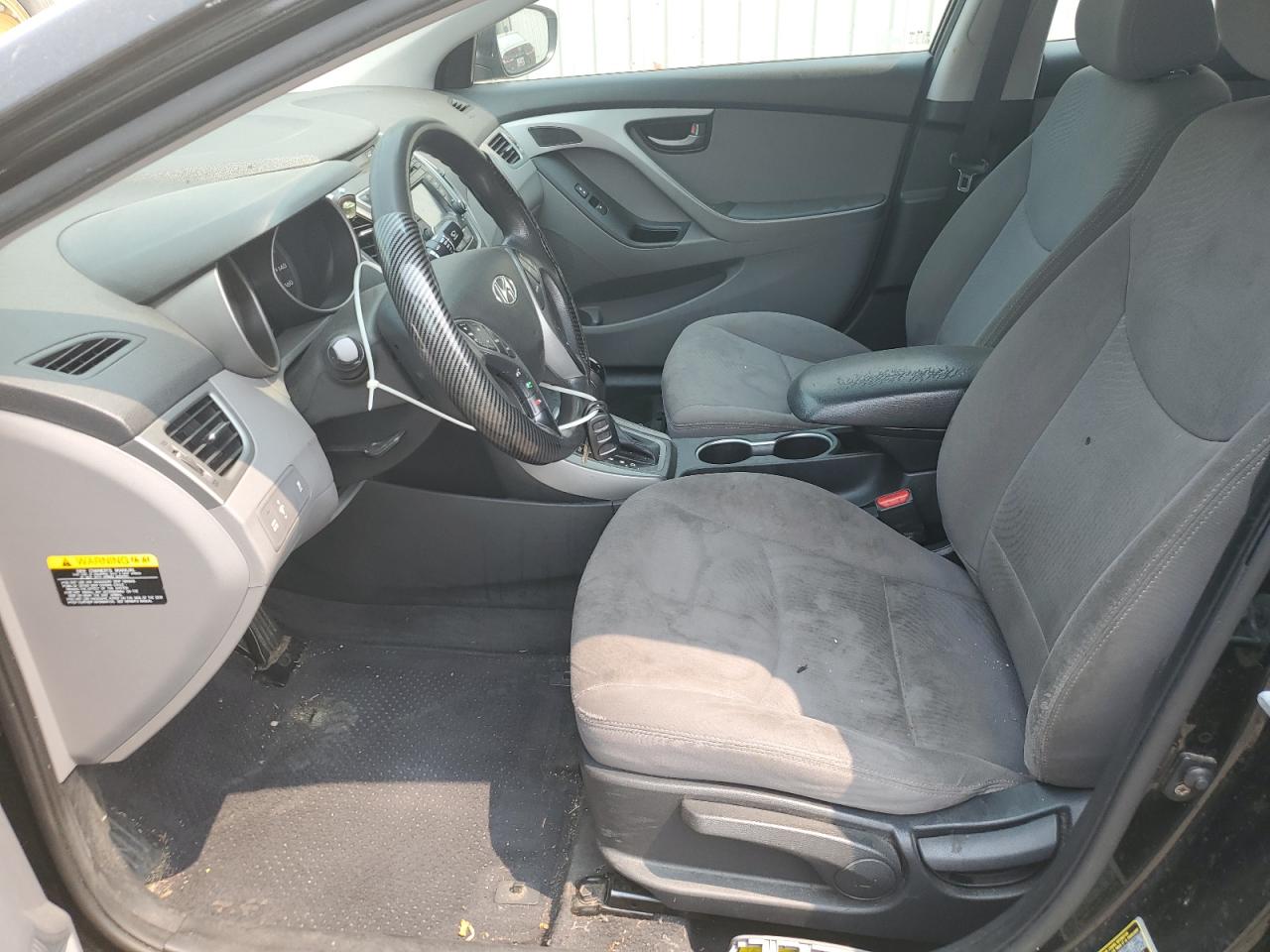 2015 Hyundai Elantra Se Black vin: KMHDH4AE8FU306999 Damage: Left Front Seat, Stained, Permanent