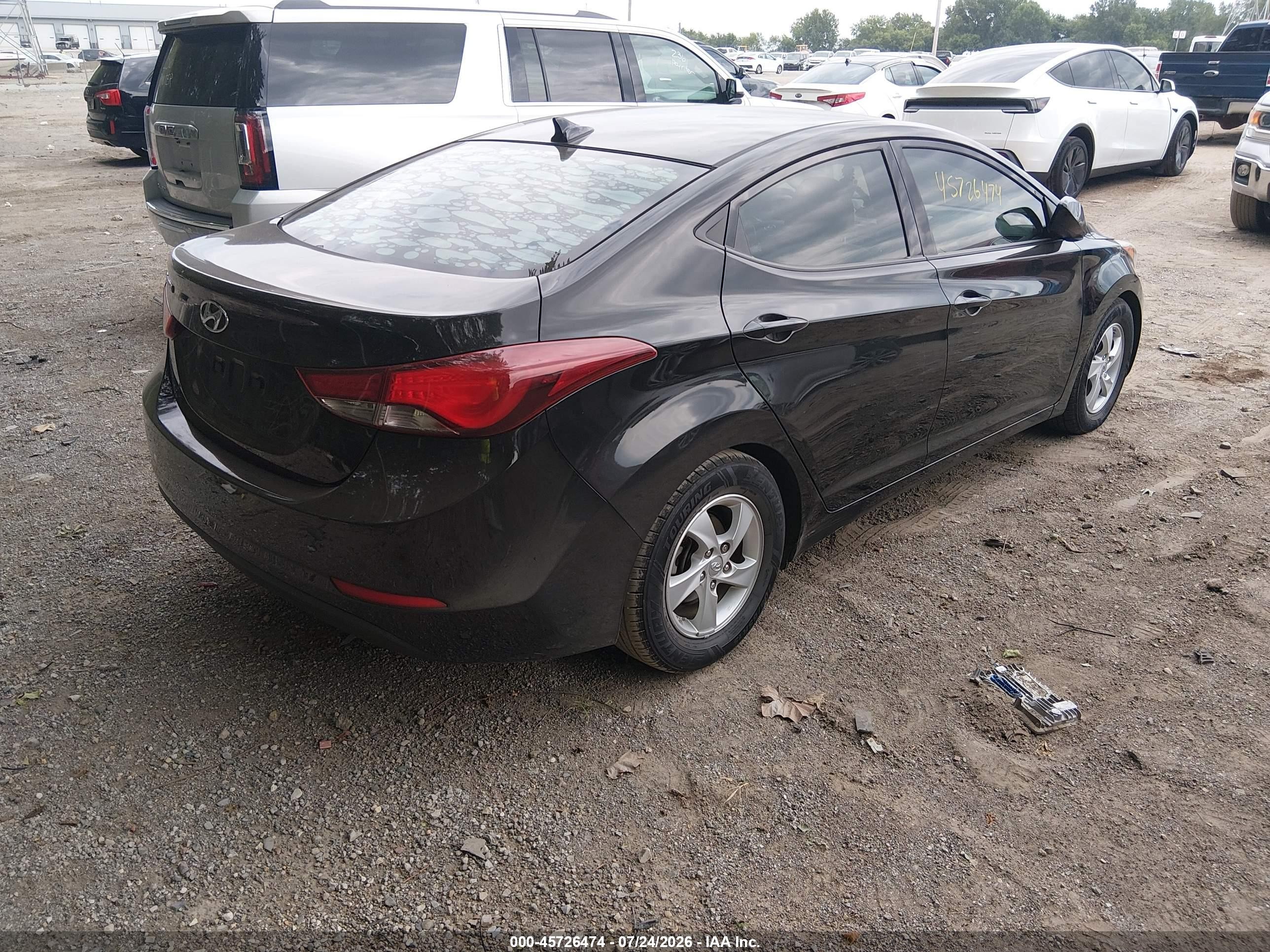 2015 Hyundai Elantra Se Black vin: KMHDH4AE8FU323222