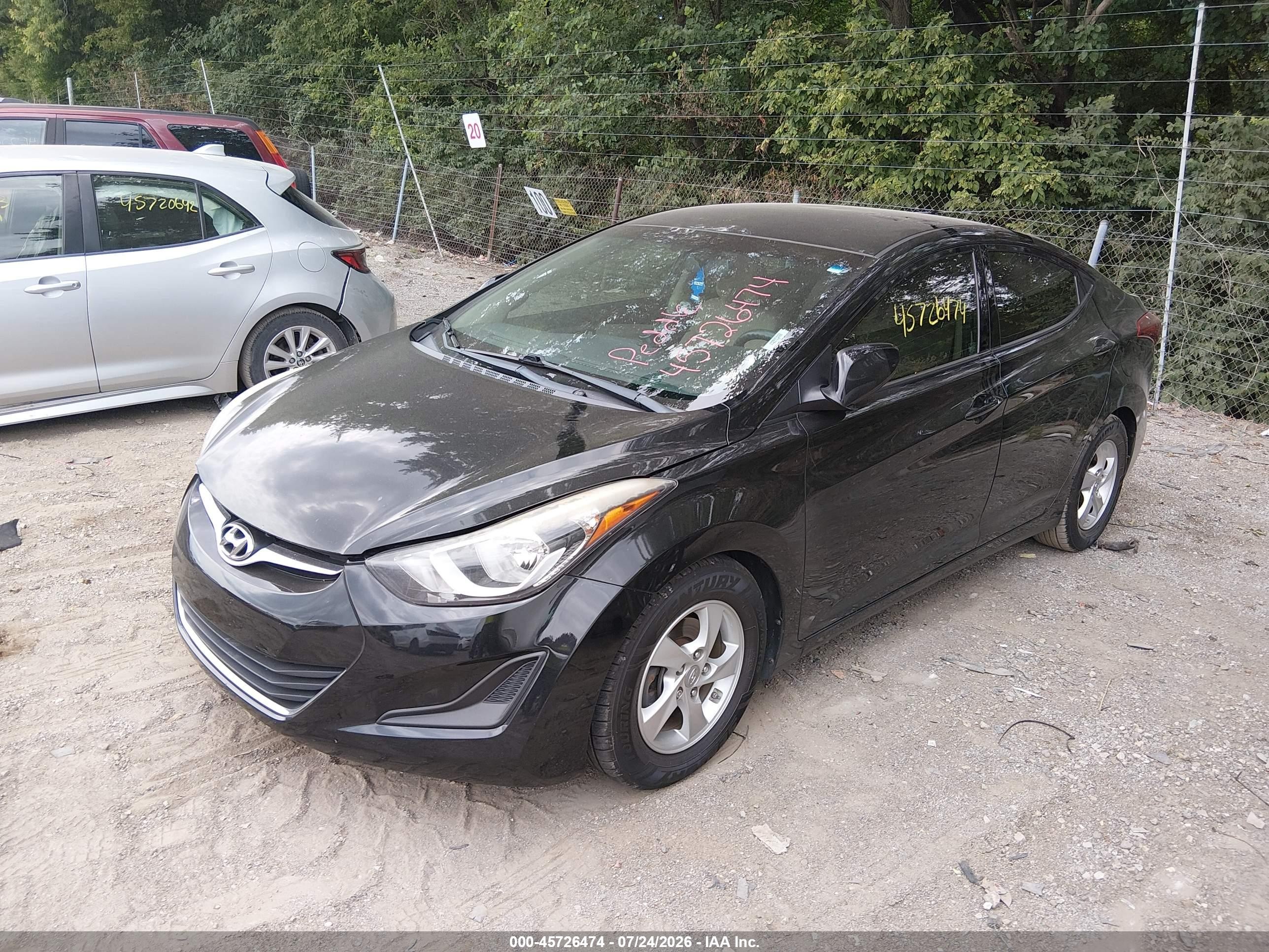 2015 Hyundai Elantra Se Black vin: KMHDH4AE8FU323222