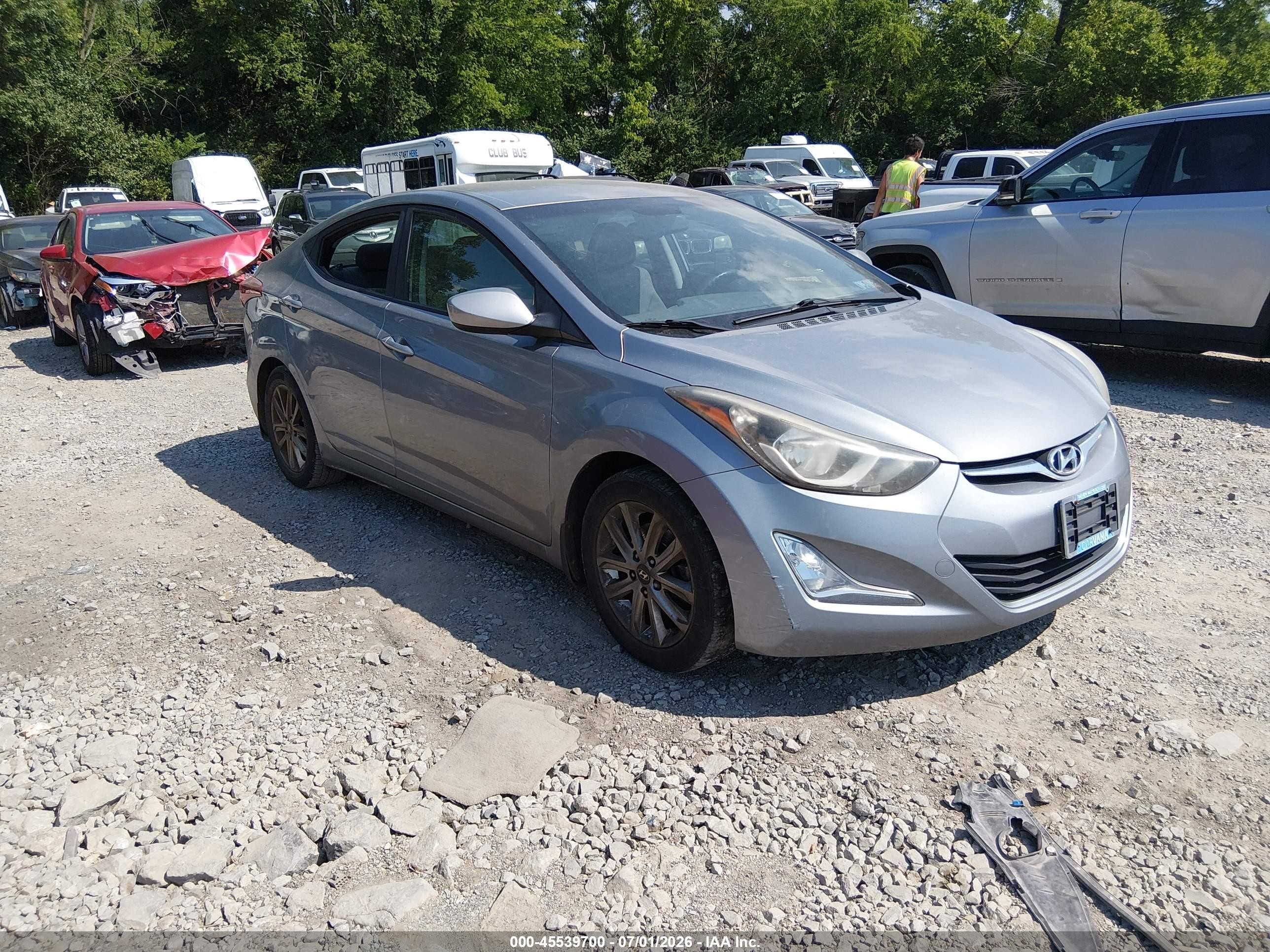 2015 Hyundai Elantra Se Silver vin: KMHDH4AE8FU346211