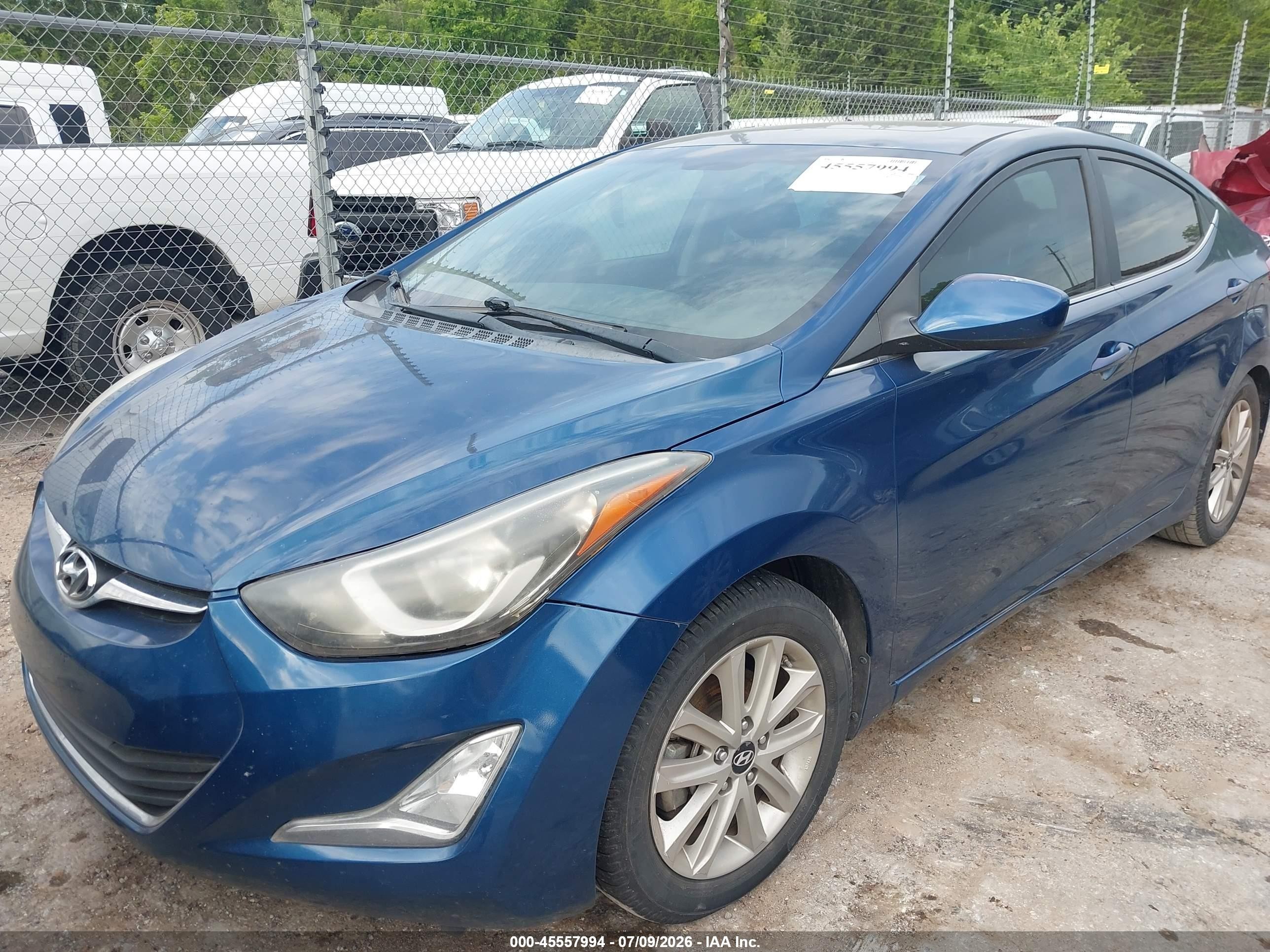 2015 Hyundai Elantra Se Blue vin: KMHDH4AE8FU354065