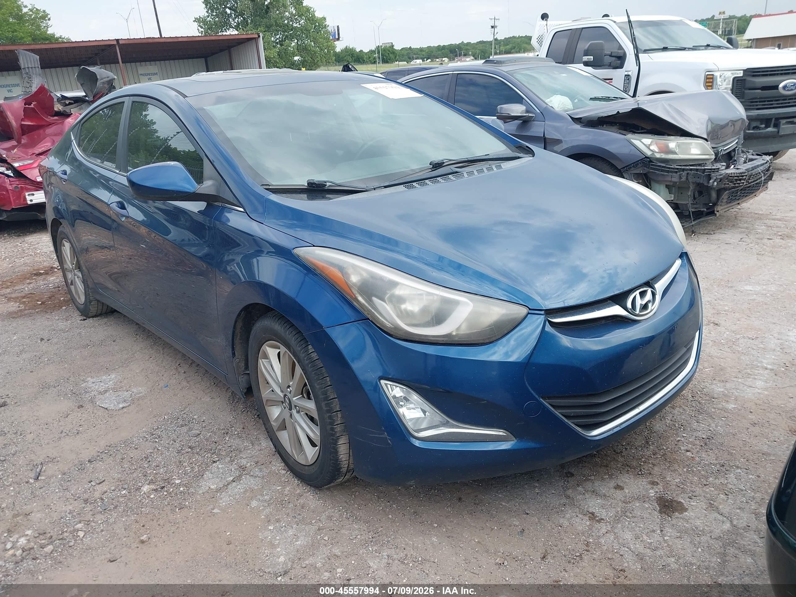 2015 Hyundai Elantra Se Blue vin: KMHDH4AE8FU354065