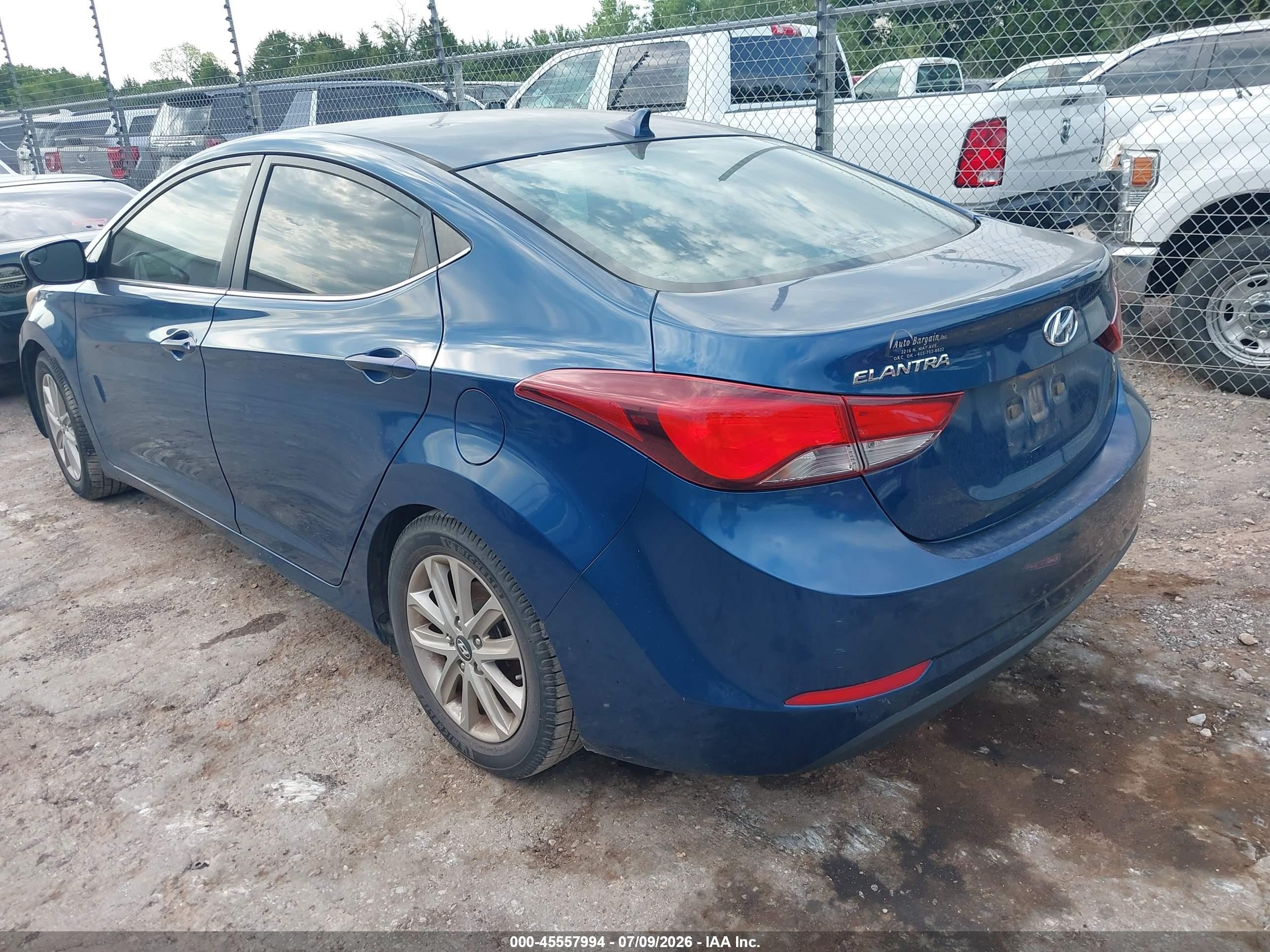 2015 Hyundai Elantra Se Blue vin: KMHDH4AE8FU354065
