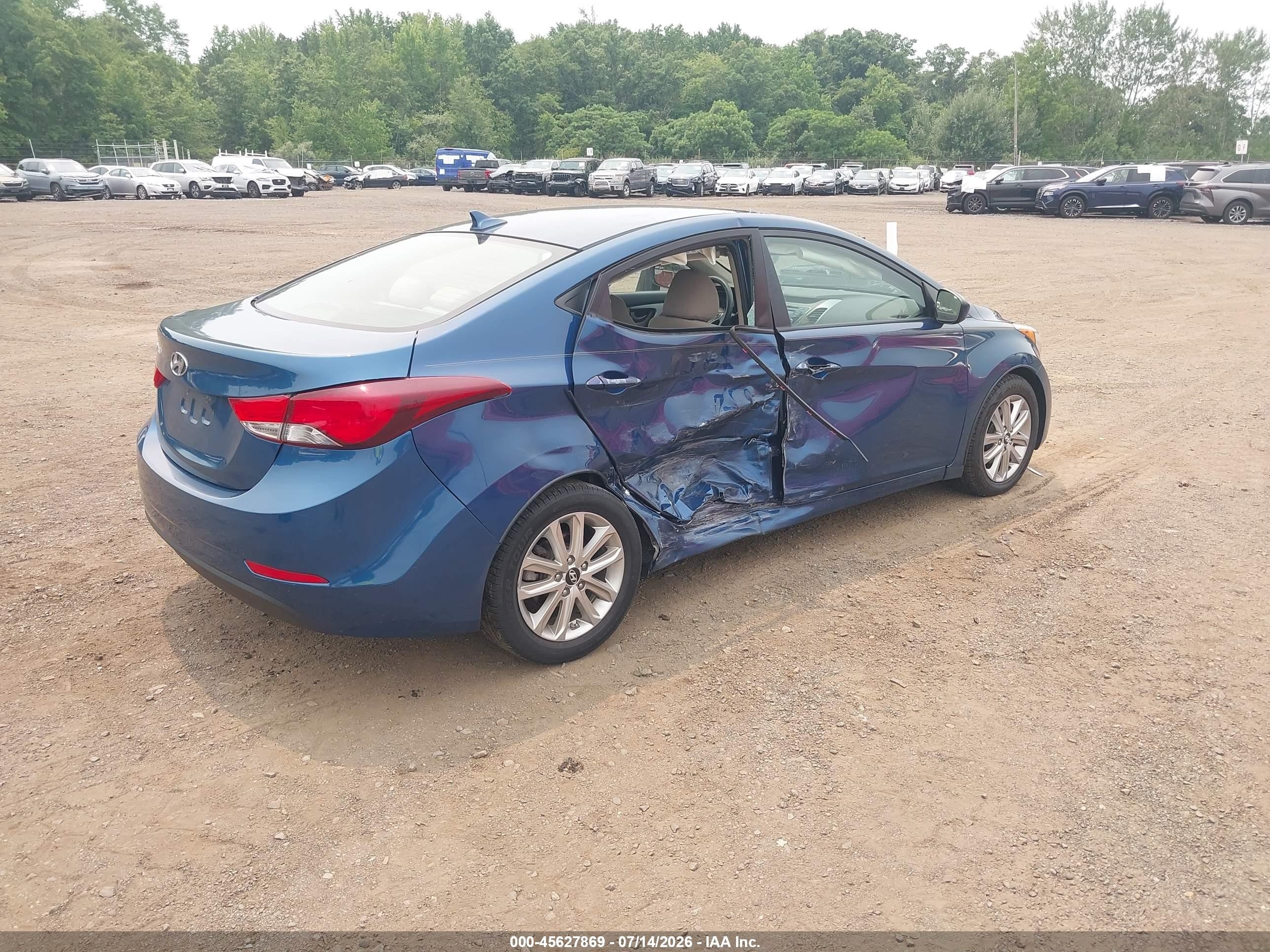 2015 Hyundai Elantra Se Dark Blue vin: KMHDH4AE8FU411347