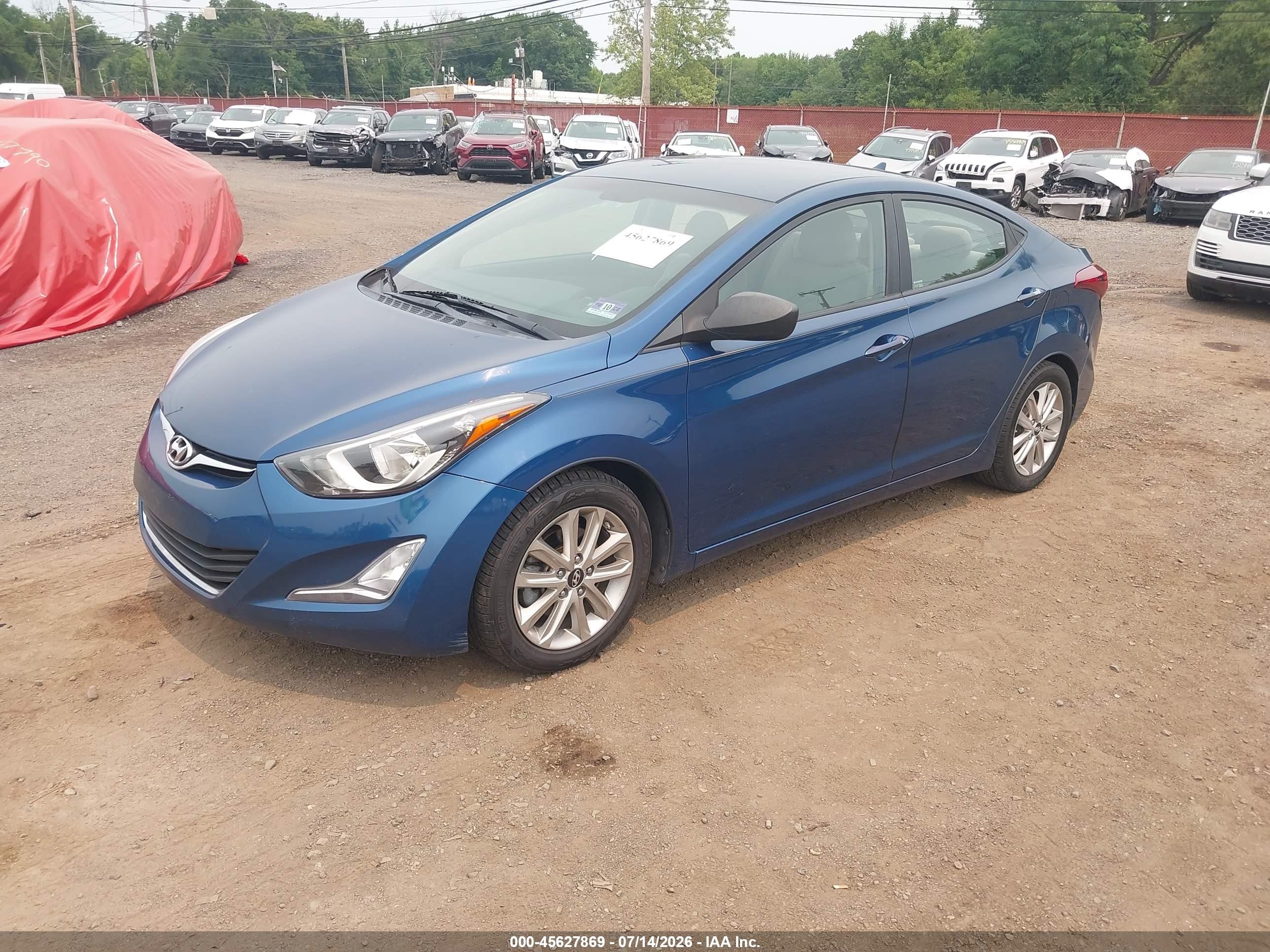 2015 Hyundai Elantra Se Dark Blue vin: KMHDH4AE8FU411347