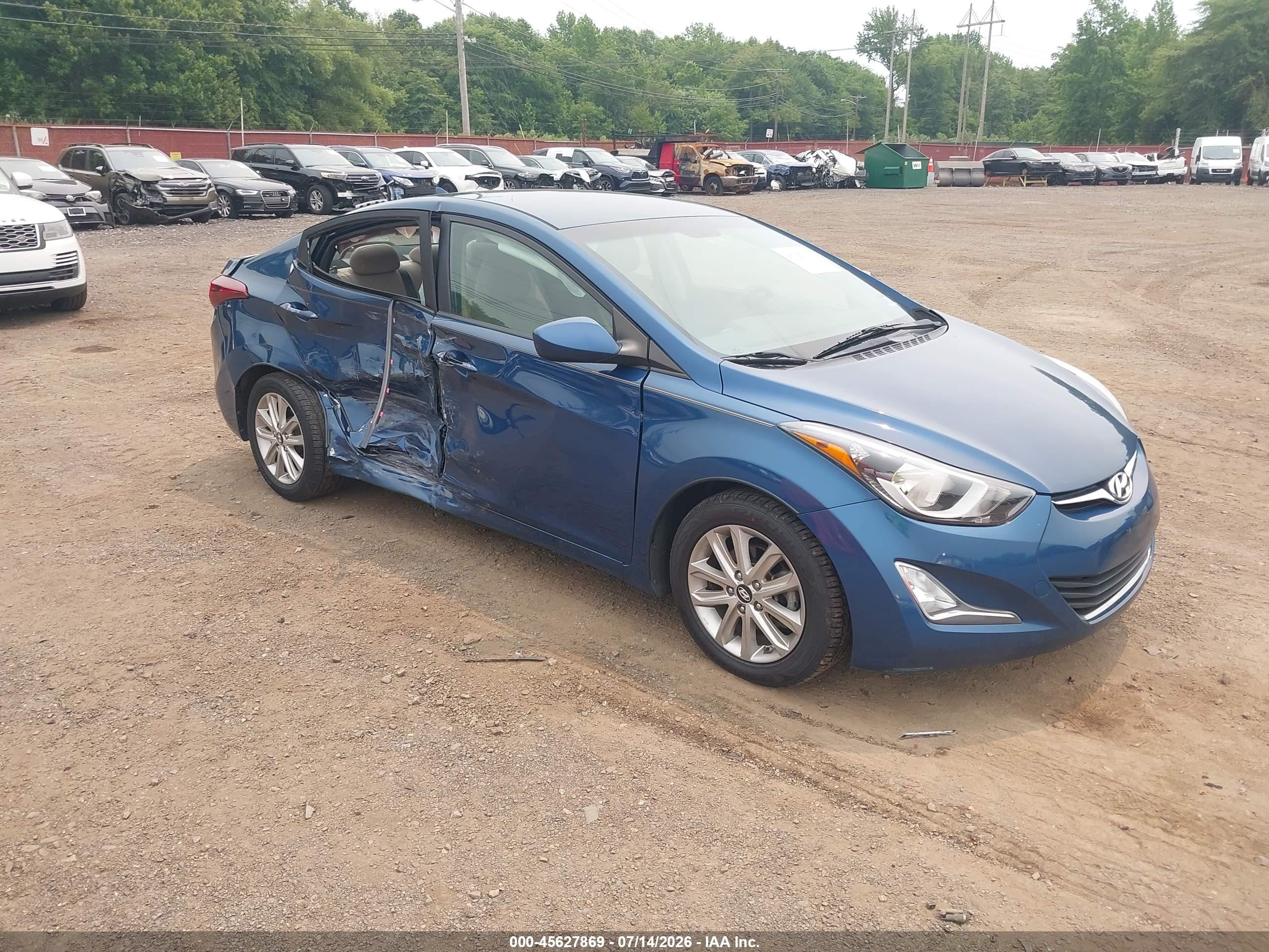 2015 Hyundai Elantra Se Dark Blue vin: KMHDH4AE8FU411347