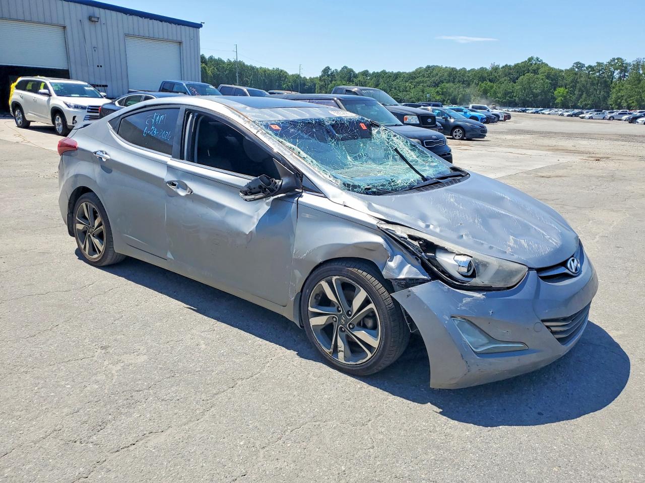 2015 Hyundai Elantra Limited Серый vin: KMHDH4AE8FU426303
