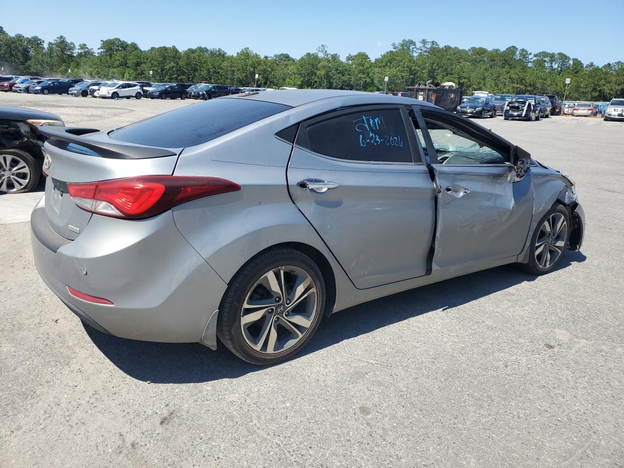 2015 Hyundai Elantra Limited Серый vin: KMHDH4AE8FU426303