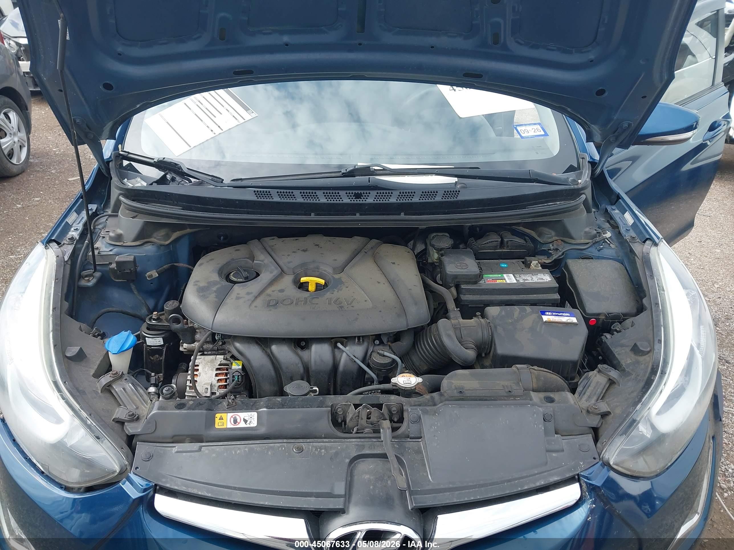 2016 Hyundai Elantra Se Blue vin: KMHDH4AE8GU639348