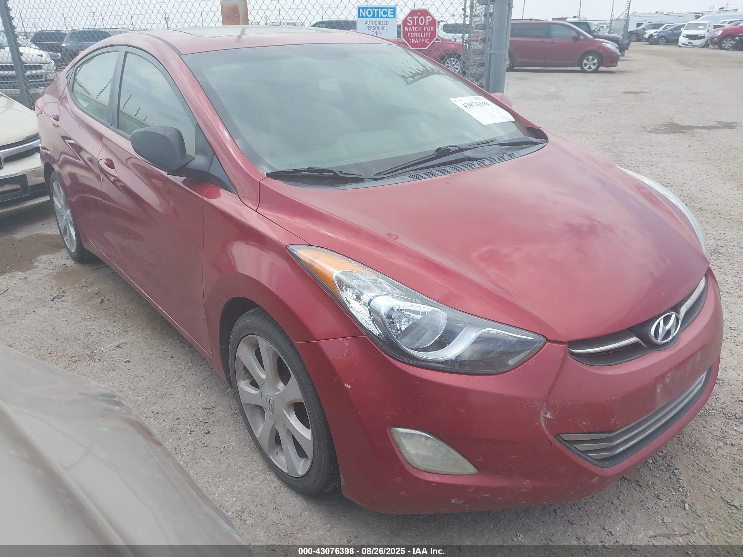 2011 Hyundai Elantra Limited (ulsan Plant) Темно-бордовый vin: KMHDH4AE9BU093071