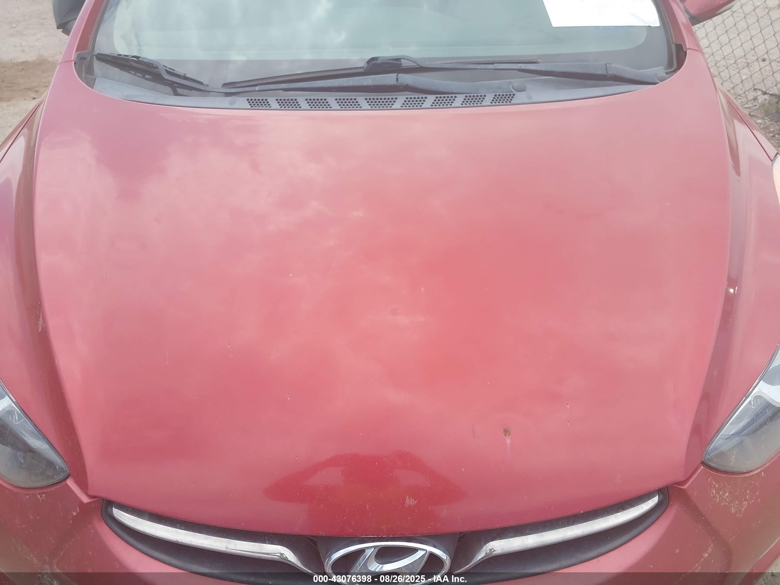 2011 Hyundai Elantra Limited (ulsan Plant) Темно-бордовый vin: KMHDH4AE9BU093071