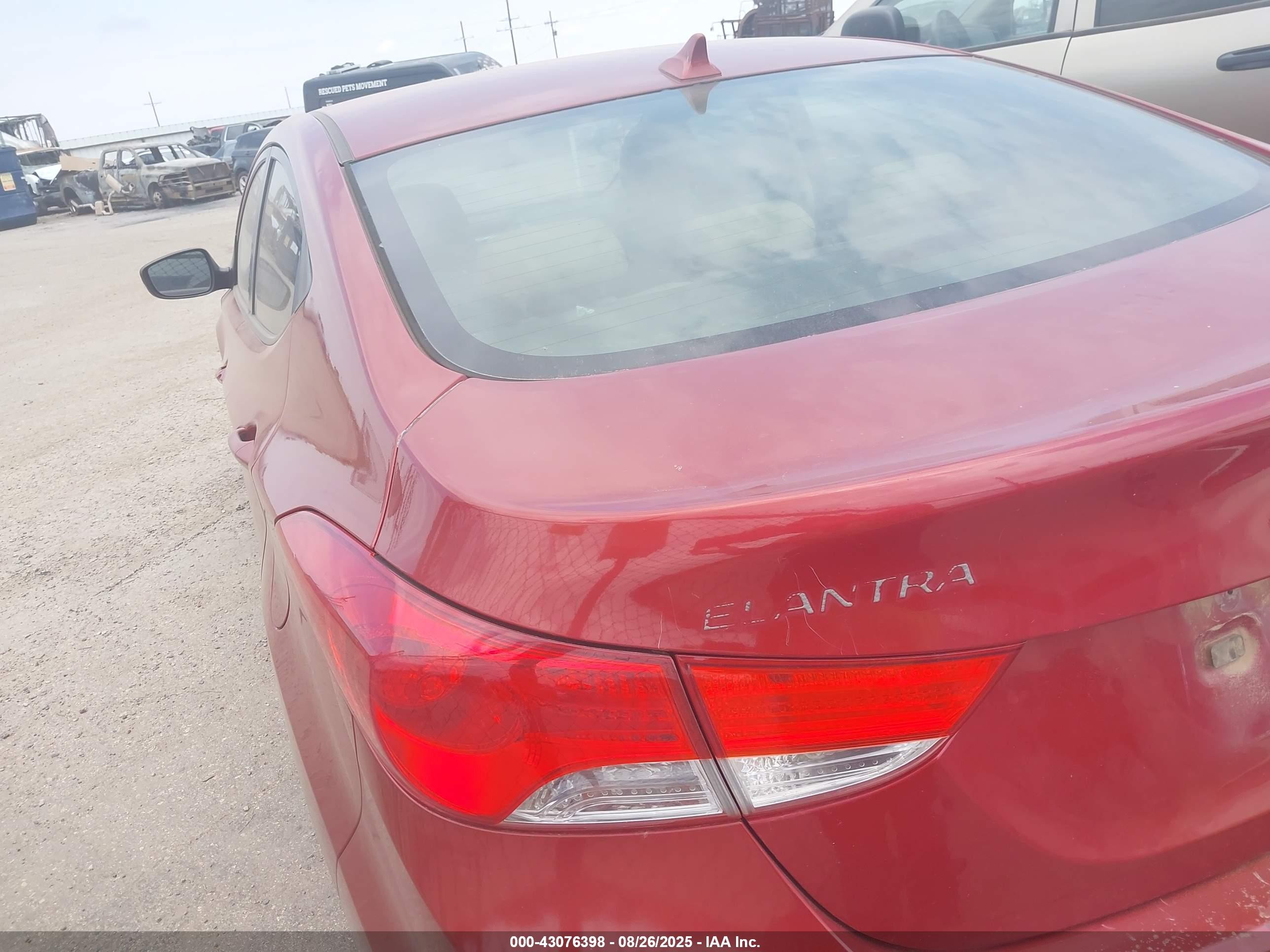 2011 Hyundai Elantra Limited (ulsan Plant) Темно-бордовый vin: KMHDH4AE9BU093071