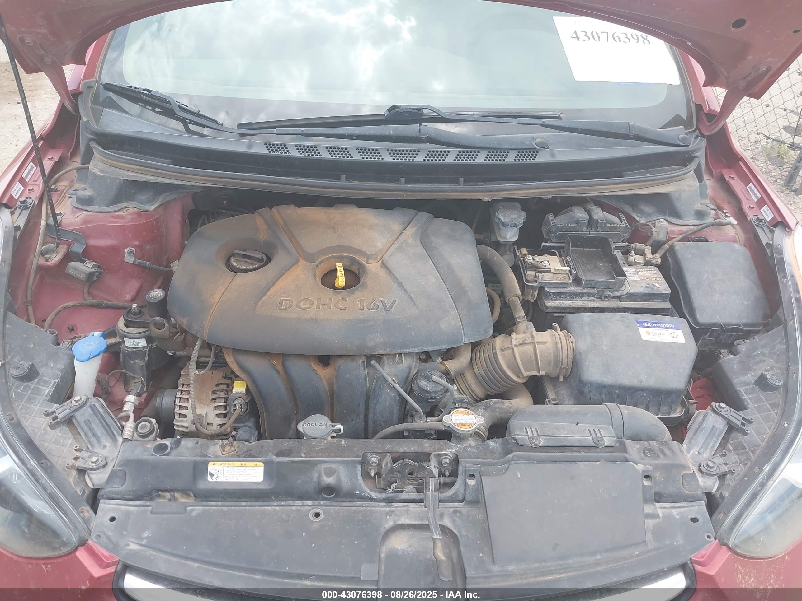 2011 Hyundai Elantra Limited (ulsan Plant) Темно-бордовый vin: KMHDH4AE9BU093071