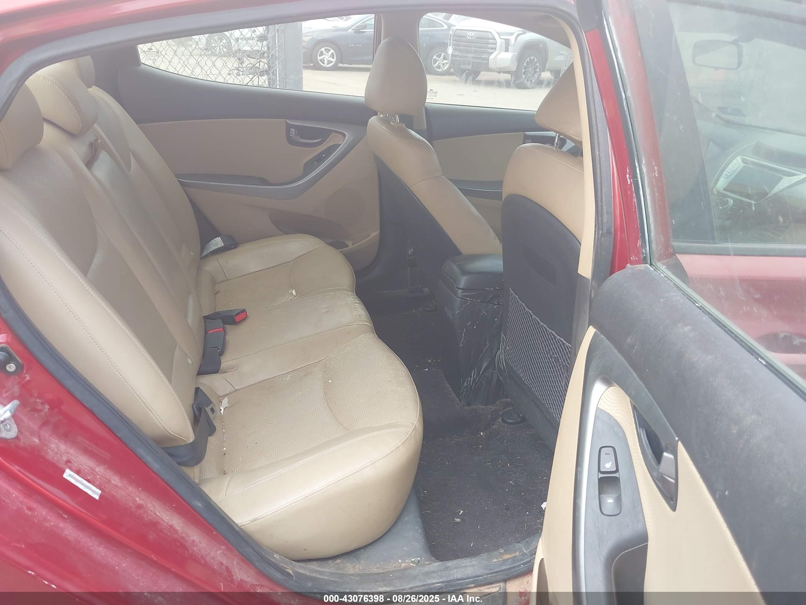 2011 Hyundai Elantra Limited (ulsan Plant) Темно-бордовый vin: KMHDH4AE9BU093071