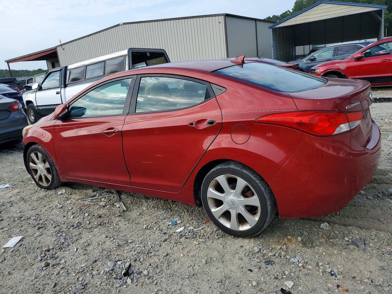 2011 Hyundai Elantra Limited Красный vin: KMHDH4AE9BU095063