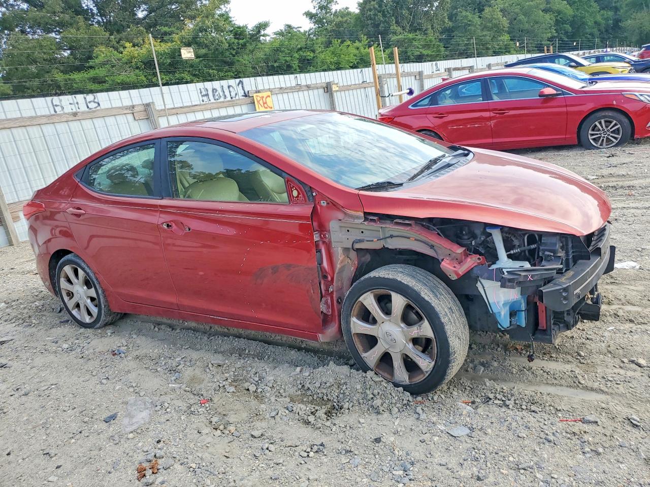 2011 Hyundai Elantra Limited Красный vin: KMHDH4AE9BU095063