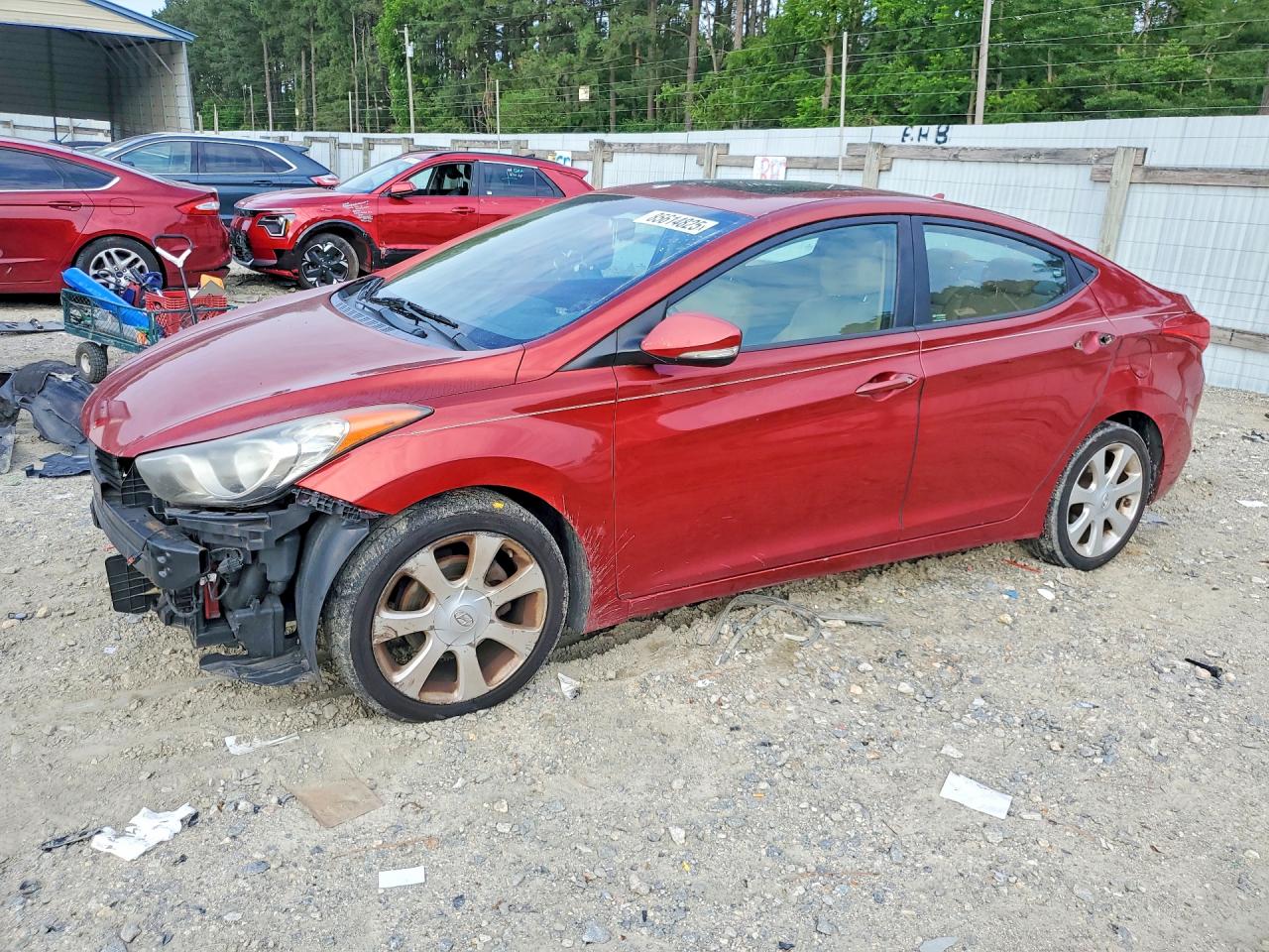 2011 Hyundai Elantra Limited Красный vin: KMHDH4AE9BU095063