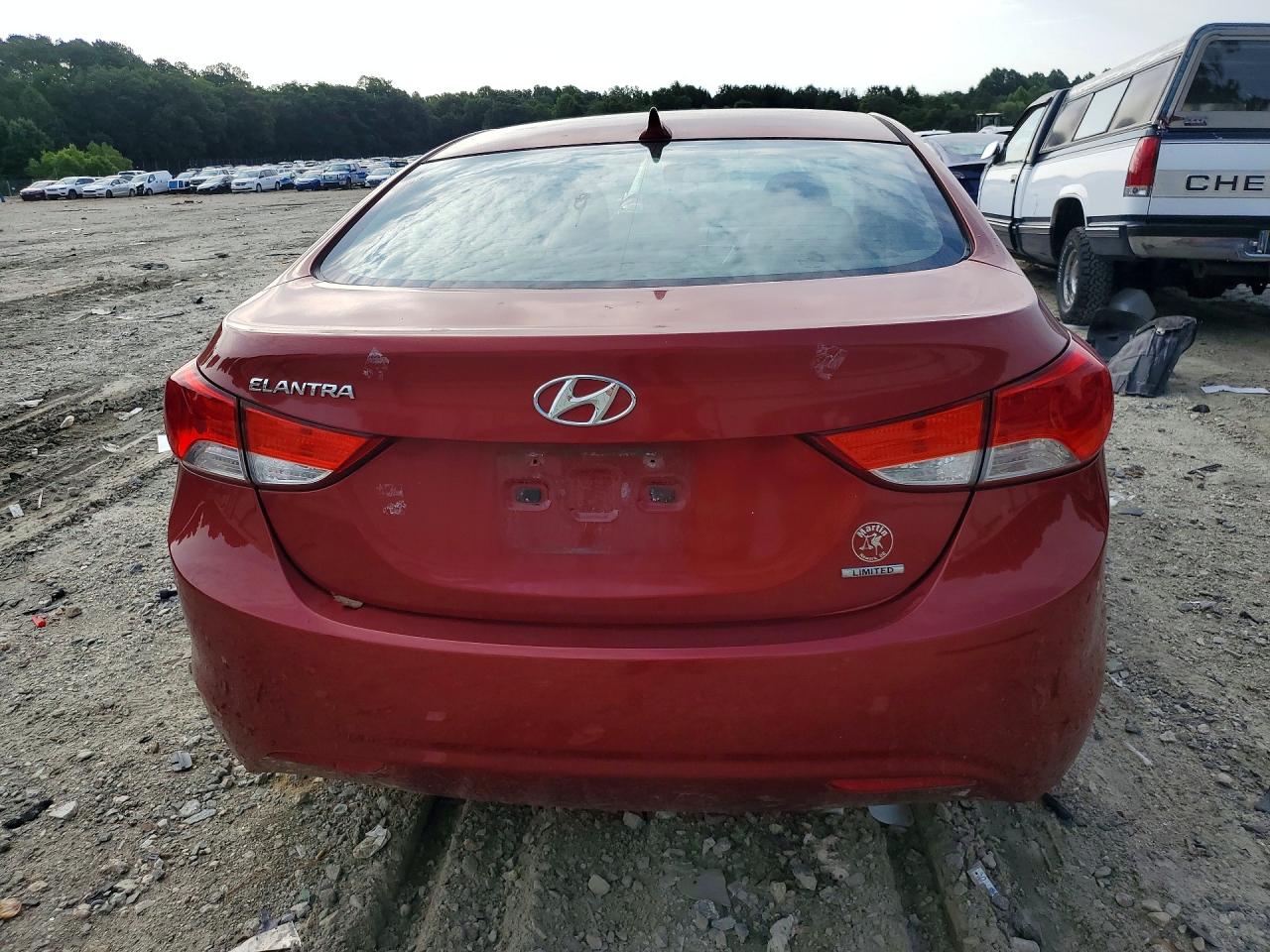 2011 Hyundai Elantra Limited Красный vin: KMHDH4AE9BU095063