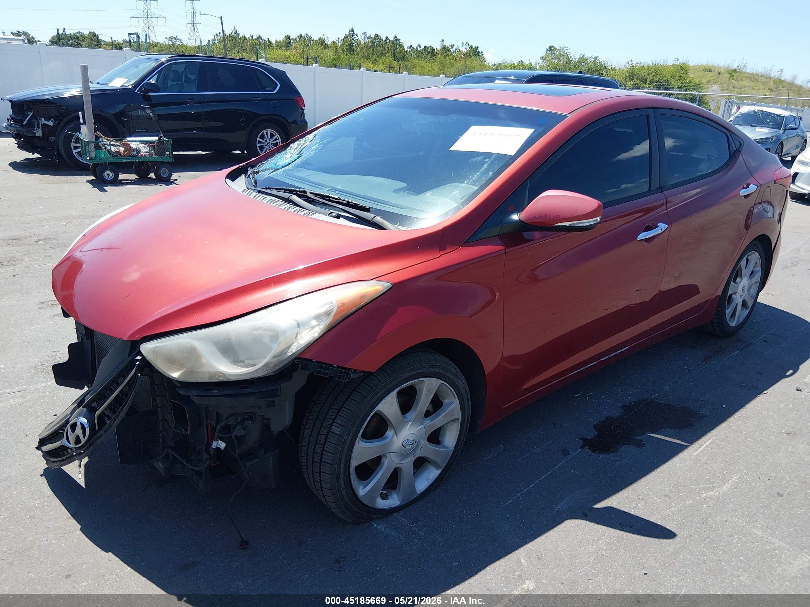 2011 Hyundai Elantra Limited (ulsan Plant) Red vin: KMHDH4AE9BU095368