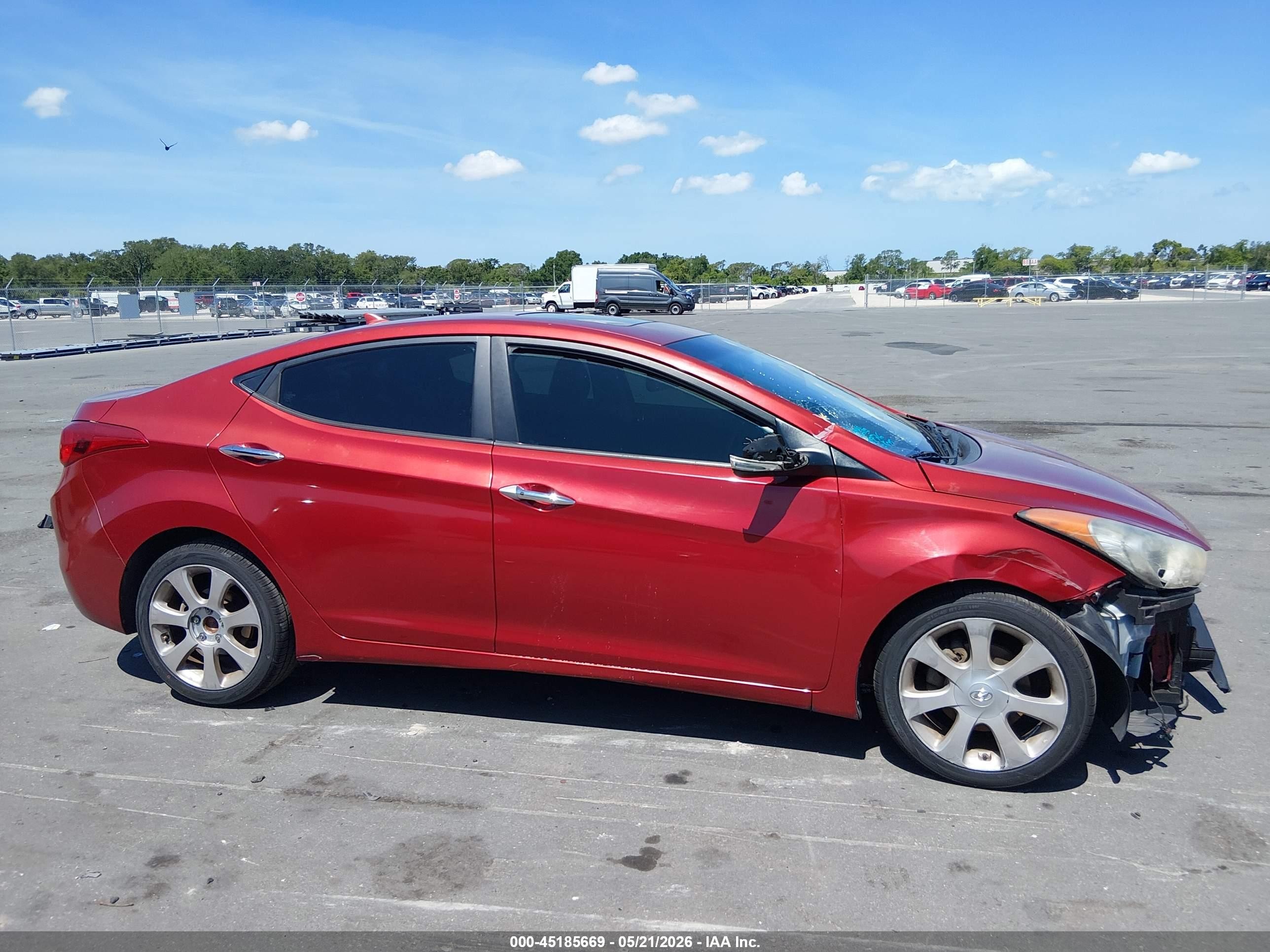2011 Hyundai Elantra Limited (ulsan Plant) Red vin: KMHDH4AE9BU095368