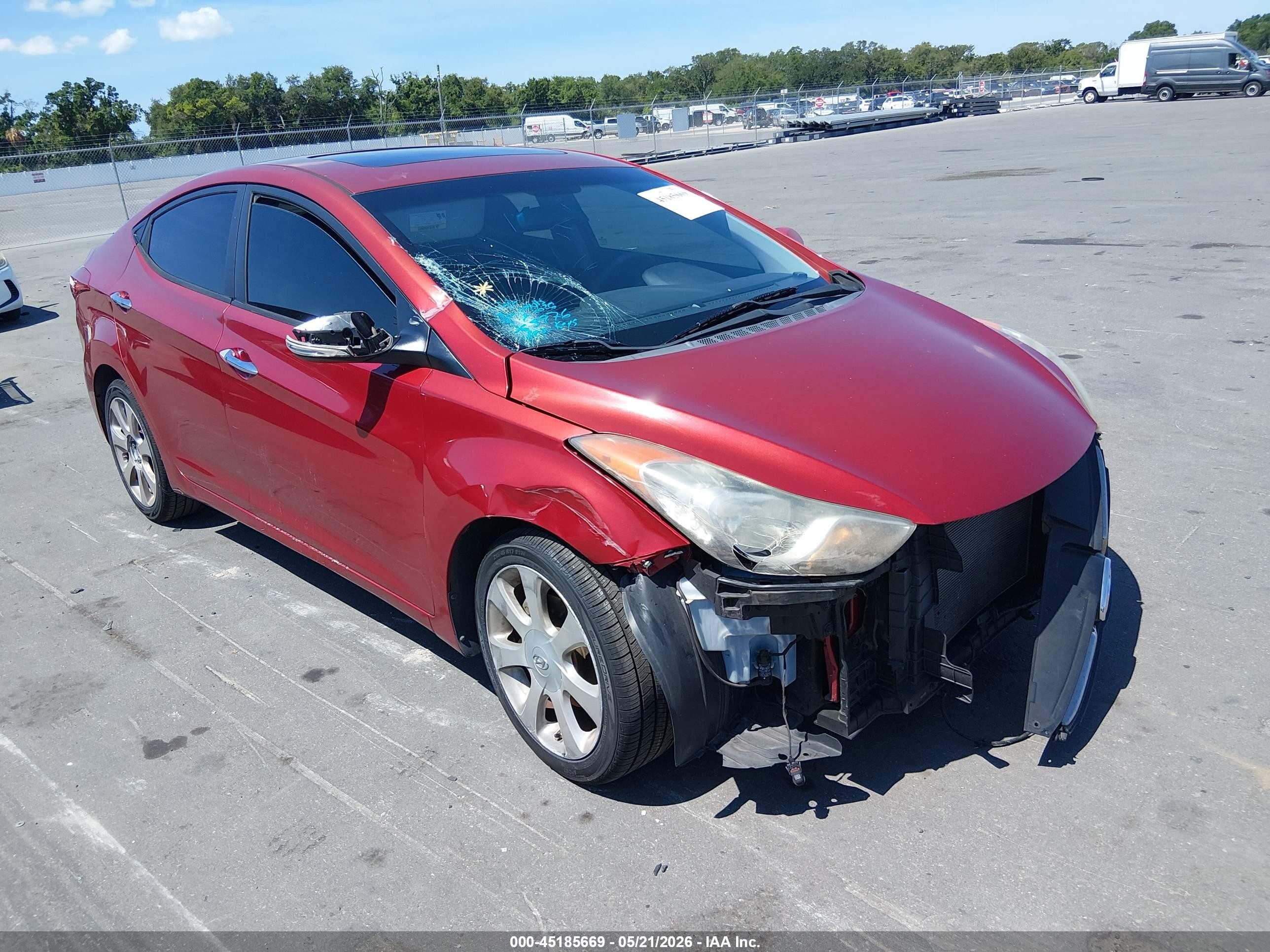 2011 Hyundai Elantra Limited (ulsan Plant) Red vin: KMHDH4AE9BU095368