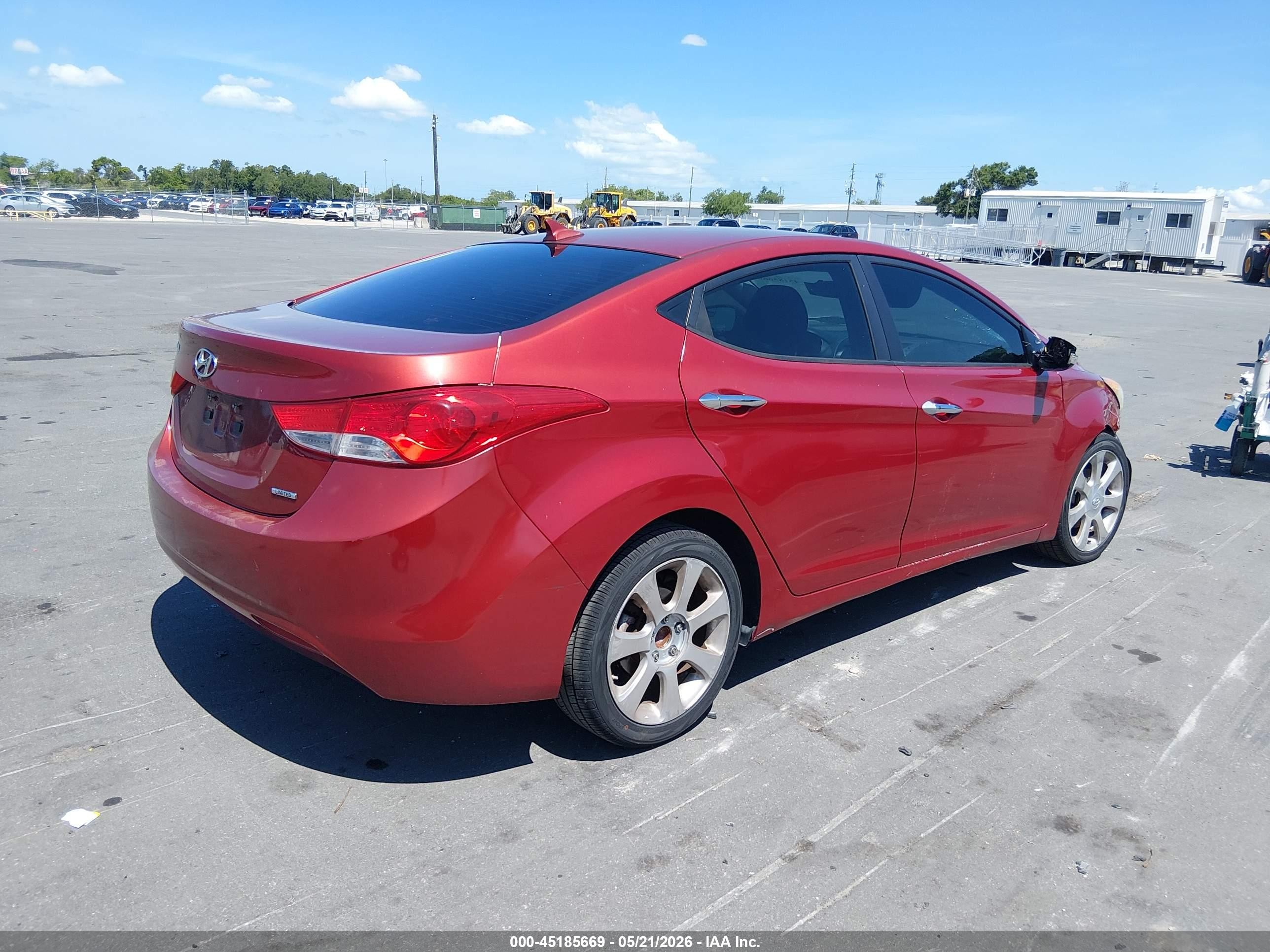 2011 Hyundai Elantra Limited (ulsan Plant) Red vin: KMHDH4AE9BU095368