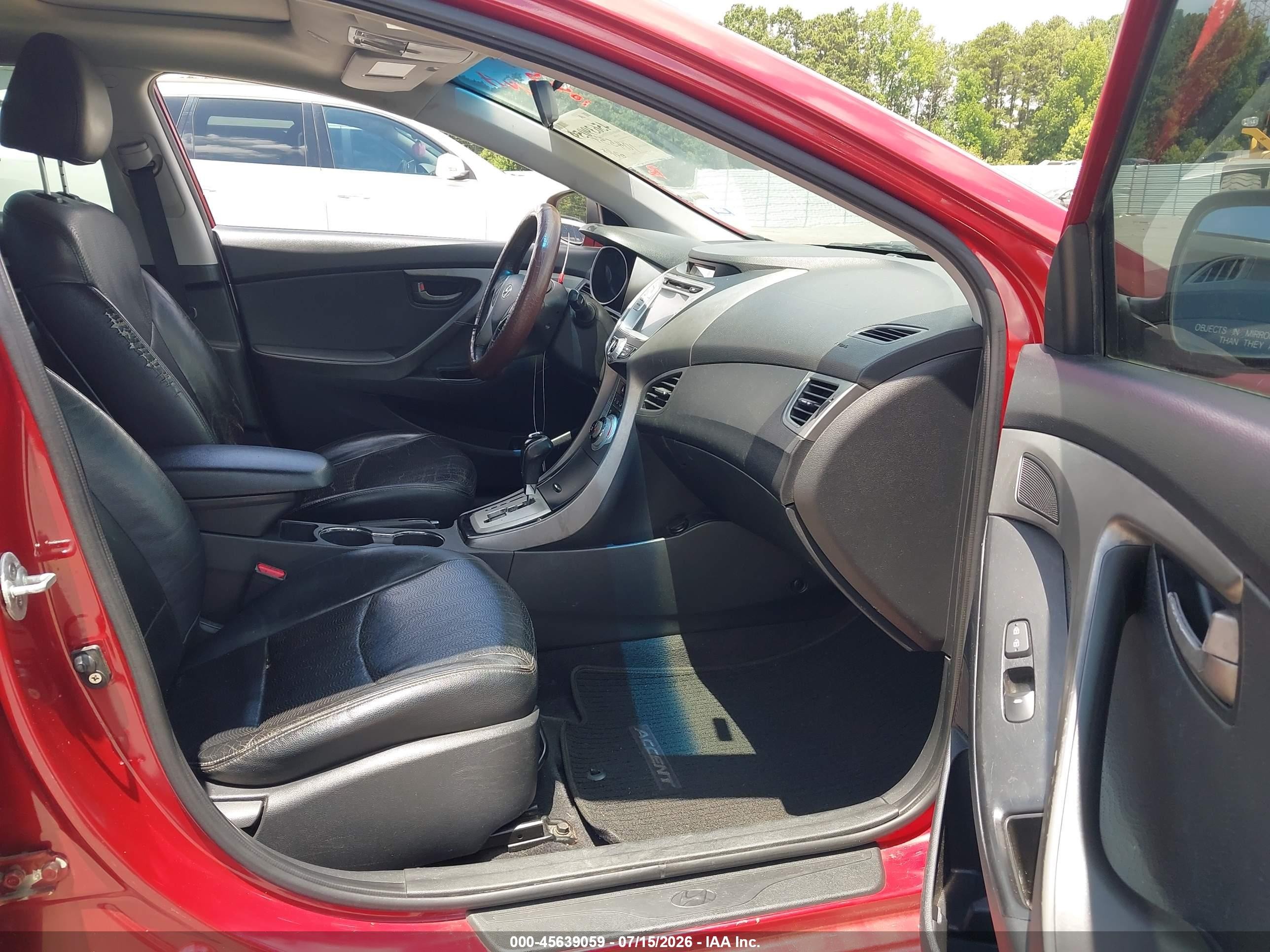 2011 Hyundai Elantra Limited (ulsan Plant) Red vin: KMHDH4AE9BU104537