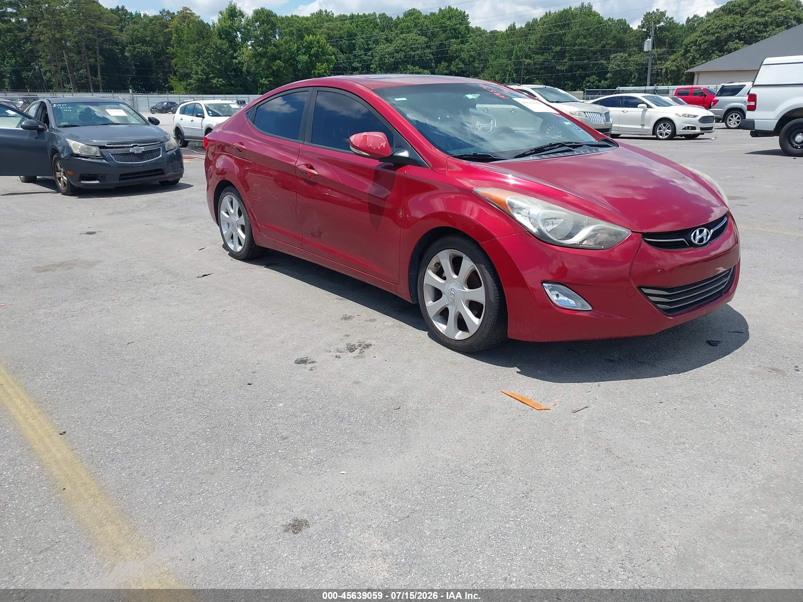 2011 Hyundai Elantra Limited (ulsan Plant) Red vin: KMHDH4AE9BU104537
