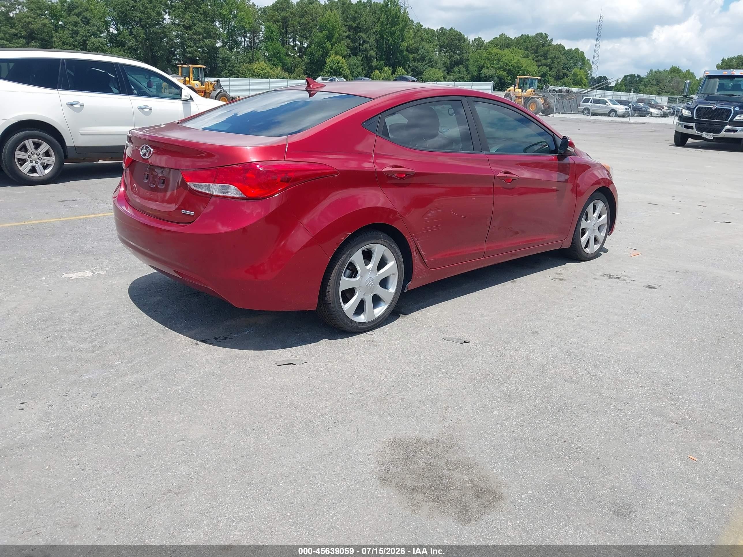 2011 Hyundai Elantra Limited (ulsan Plant) Red vin: KMHDH4AE9BU104537